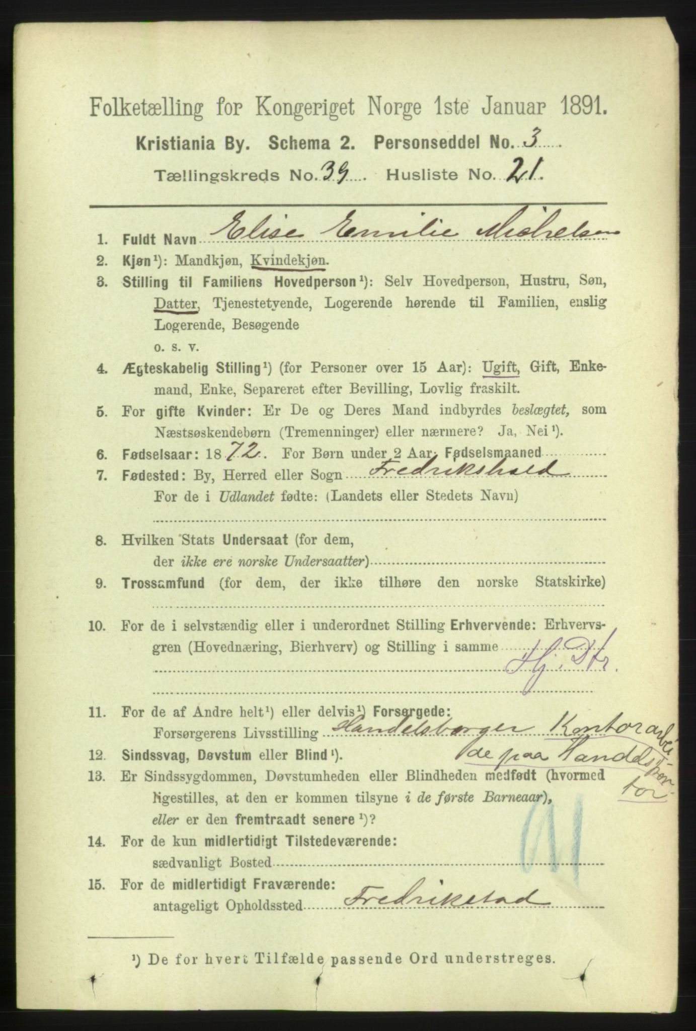 RA, 1891 census for 0301 Kristiania, 1891, p. 22340