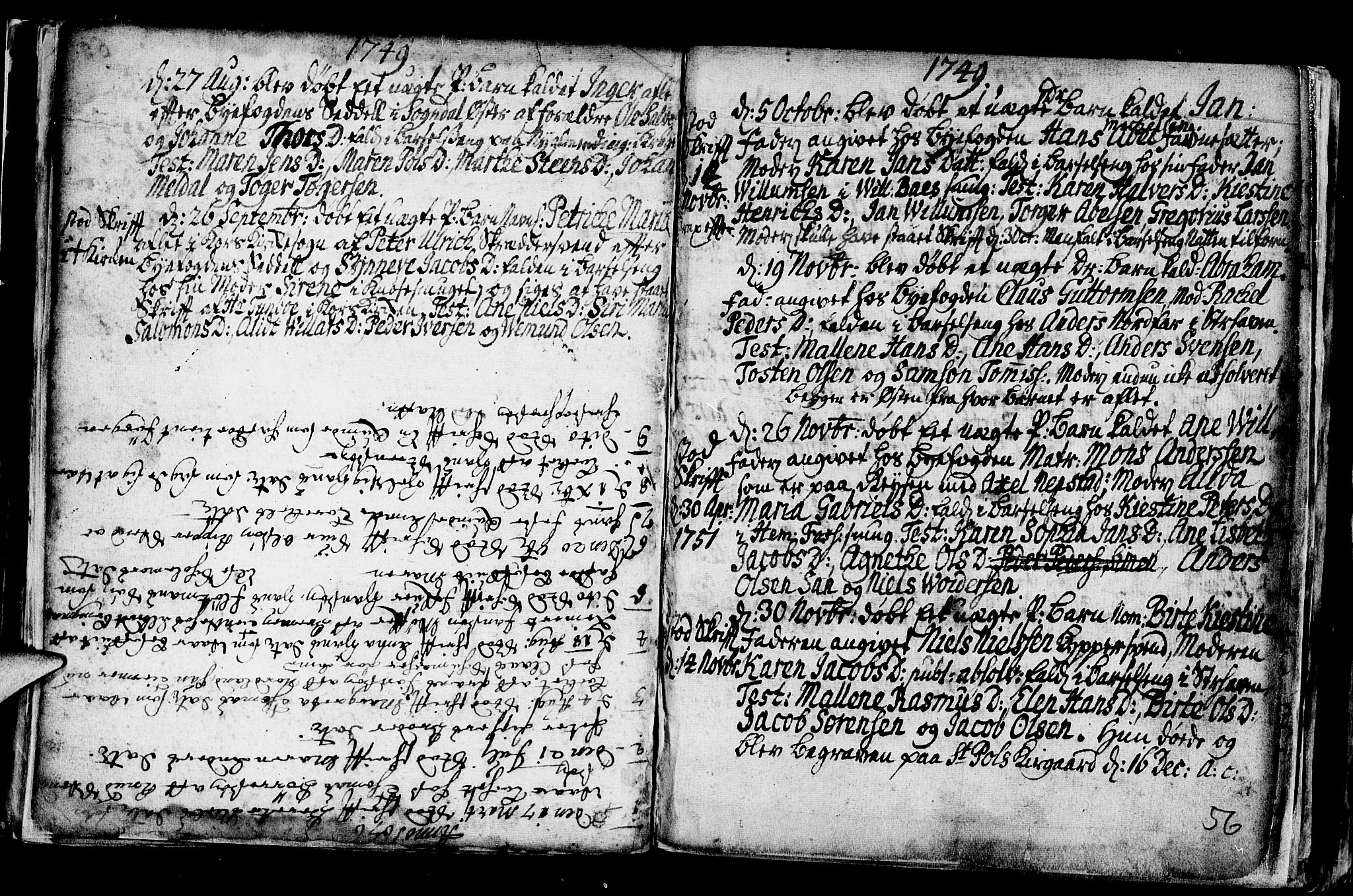 Nykirken Sokneprestembete, AV/SAB-A-77101/H/Haa/L0001: Parish register (official) no. A 1, 1668-1820, p. 56