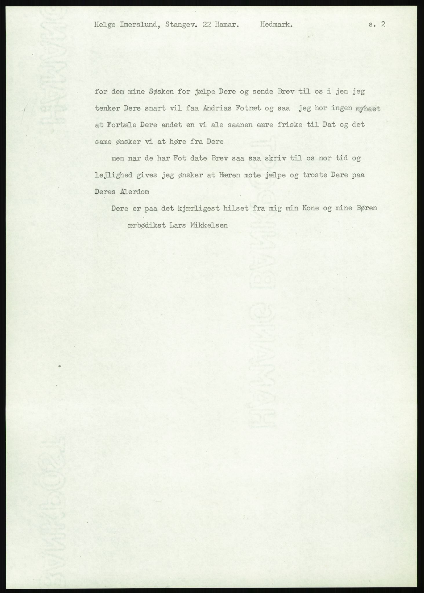 Samlinger til kildeutgivelse, Amerikabrevene, RA/EA-4057/F/L0008: Innlån fra Hedmark: Gamkind - Semmingsen, 1838-1914, p. 51