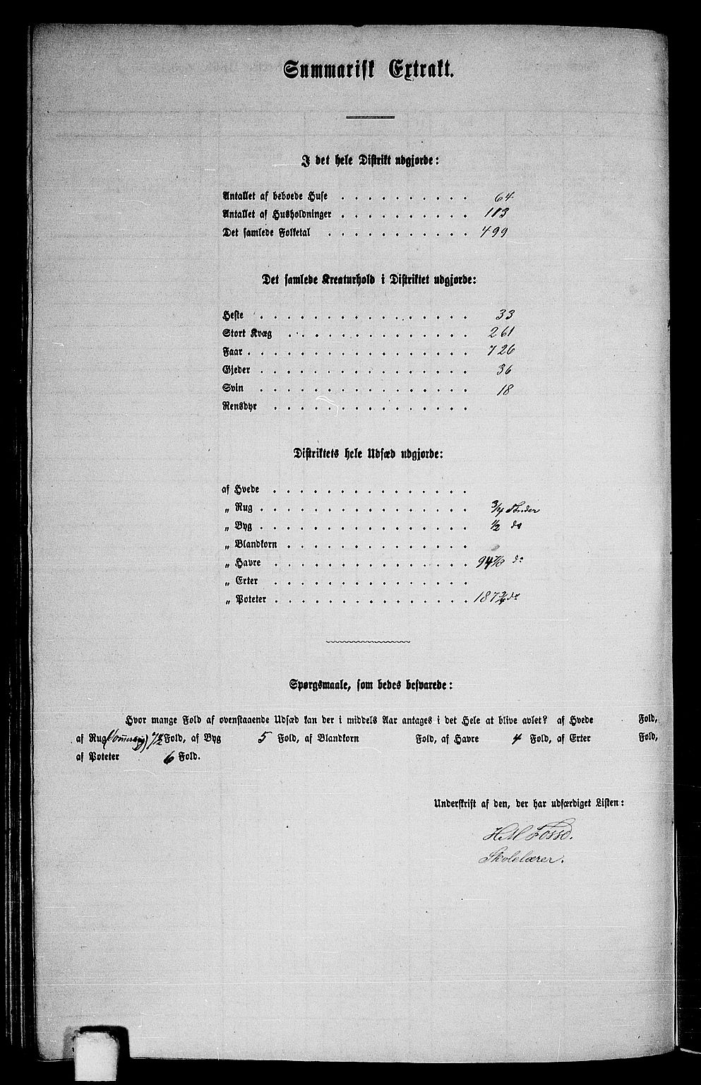 RA, 1865 census for Fana, 1865, p. 113