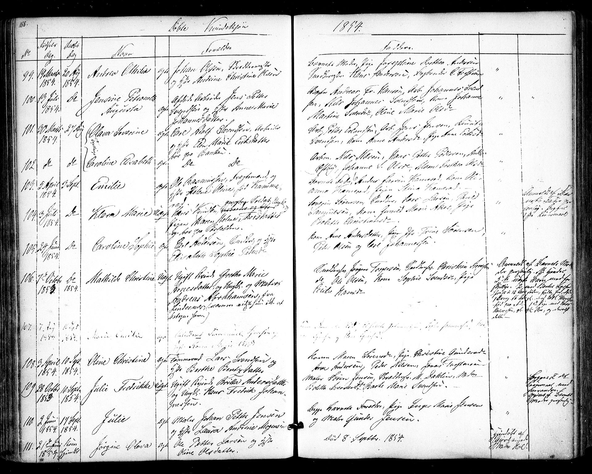 Halden prestekontor Kirkebøker, AV/SAO-A-10909/F/Fa/L0006: Parish register (official) no. I 6, 1845-1856, p. 168