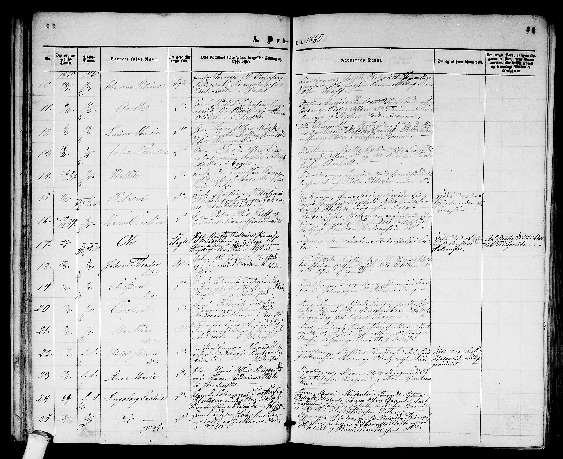Sandsvær kirkebøker, AV/SAKO-A-244/G/Ga/L0005: Parish register (copy) no. I 5, 1857-1873, p. 30