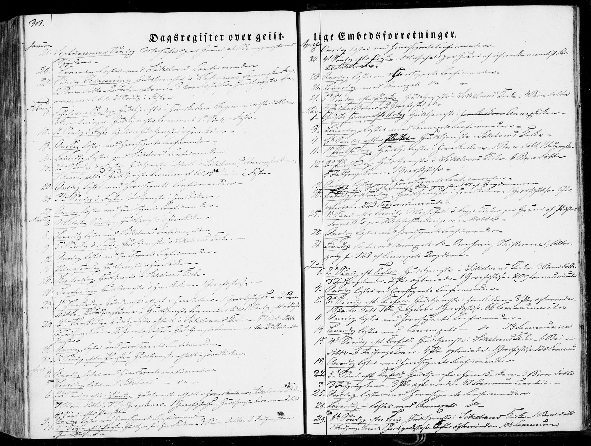 Ministerialprotokoller, klokkerbøker og fødselsregistre - Møre og Romsdal, AV/SAT-A-1454/522/L0313: Parish register (official) no. 522A08, 1852-1862, p. 303