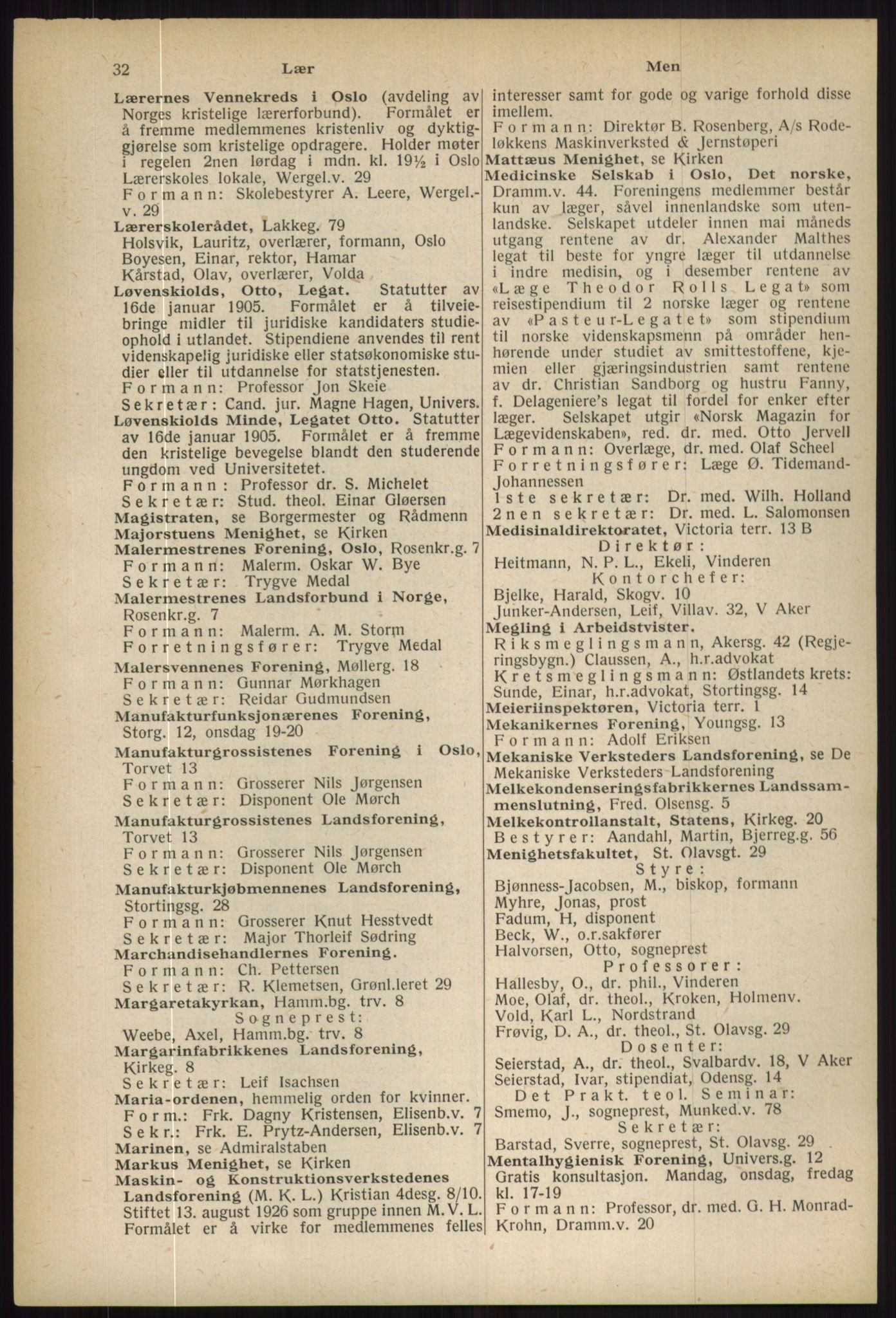 Kristiania/Oslo adressebok, PUBL/-, 1936, p. 32