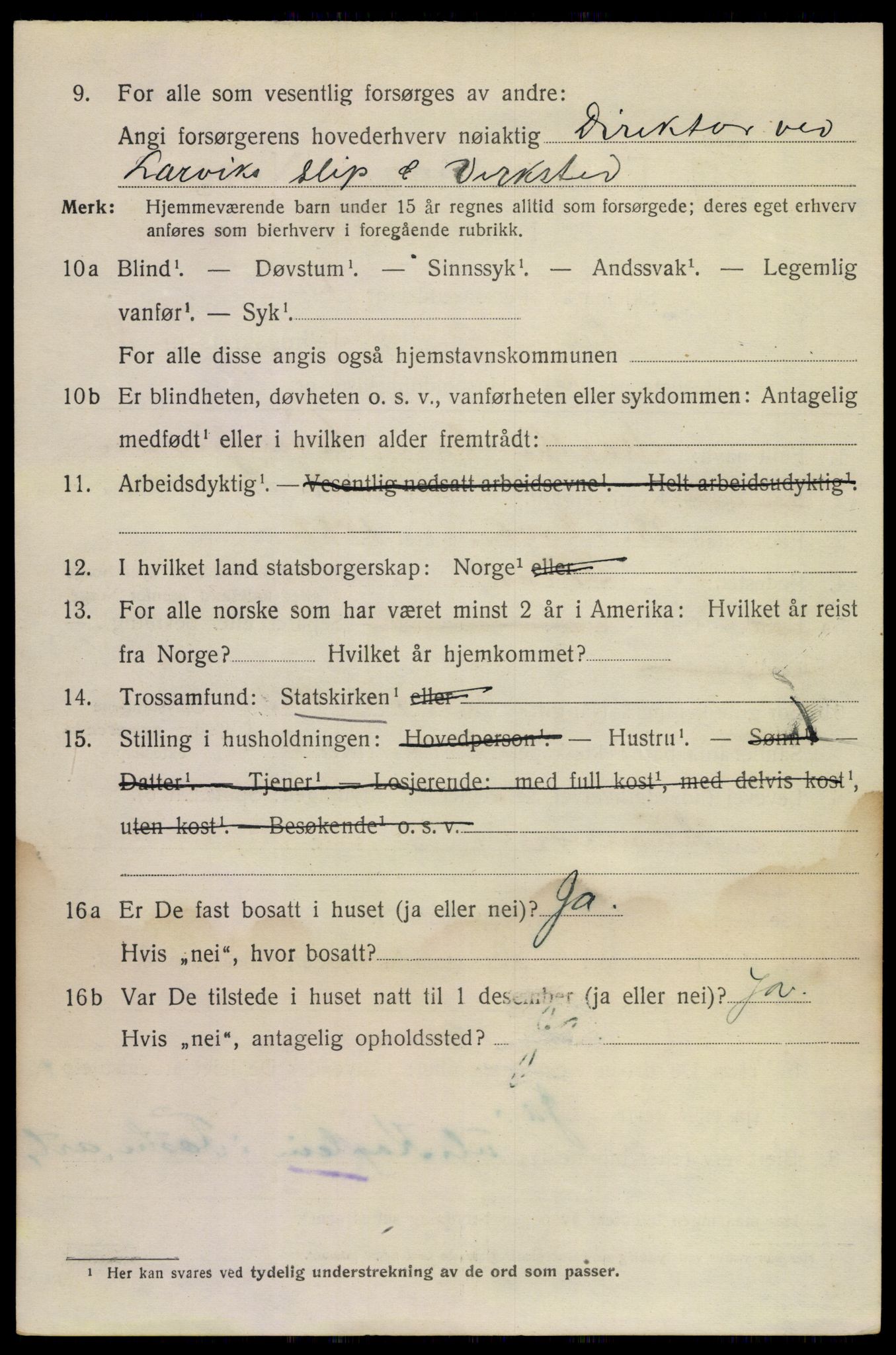 SAKO, 1920 census for Larvik, 1920, p. 23901