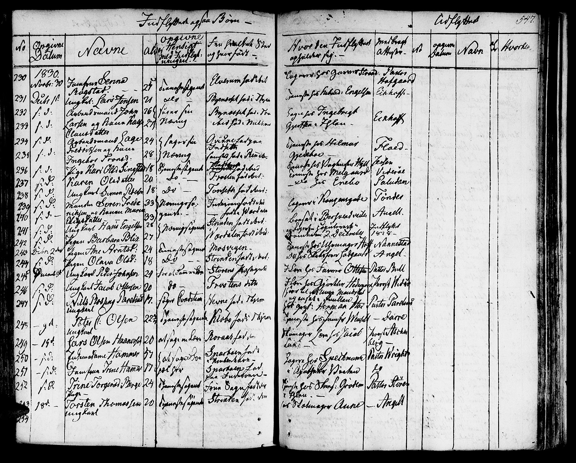 Ministerialprotokoller, klokkerbøker og fødselsregistre - Sør-Trøndelag, AV/SAT-A-1456/601/L0045: Parish register (official) no. 601A13, 1821-1831, p. 547