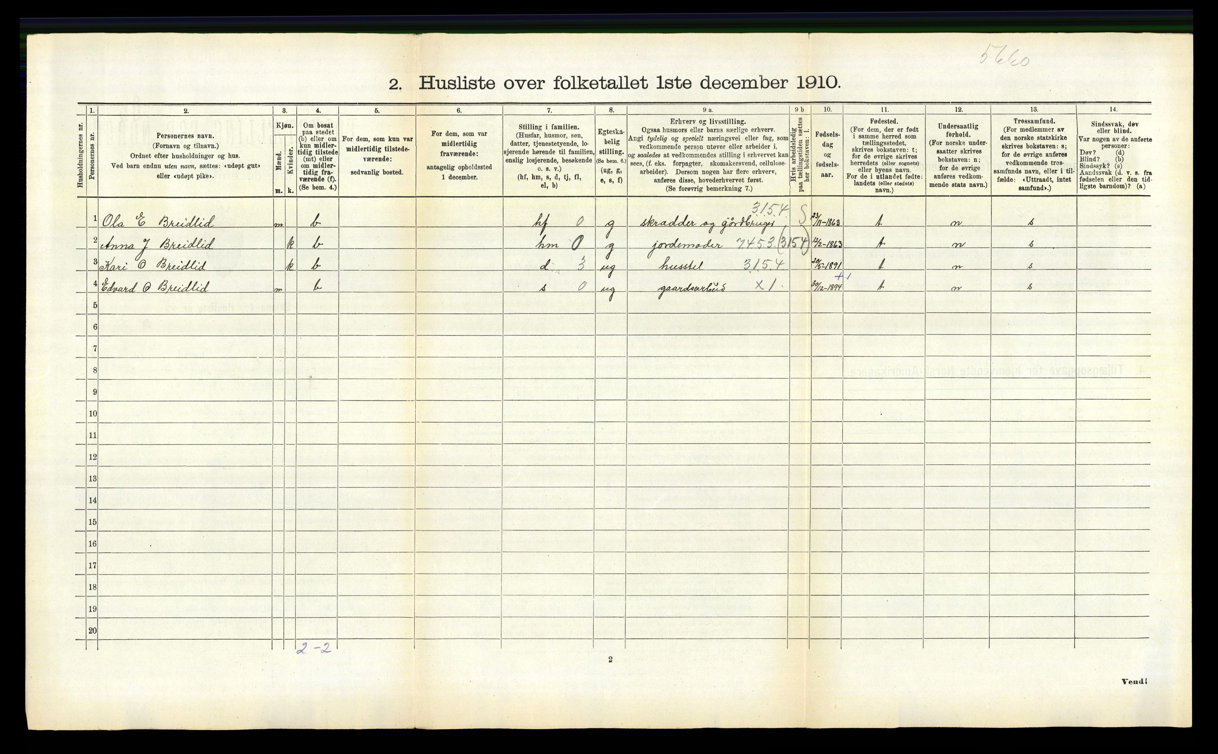 RA, 1910 census for Leikanger, 1910, p. 721