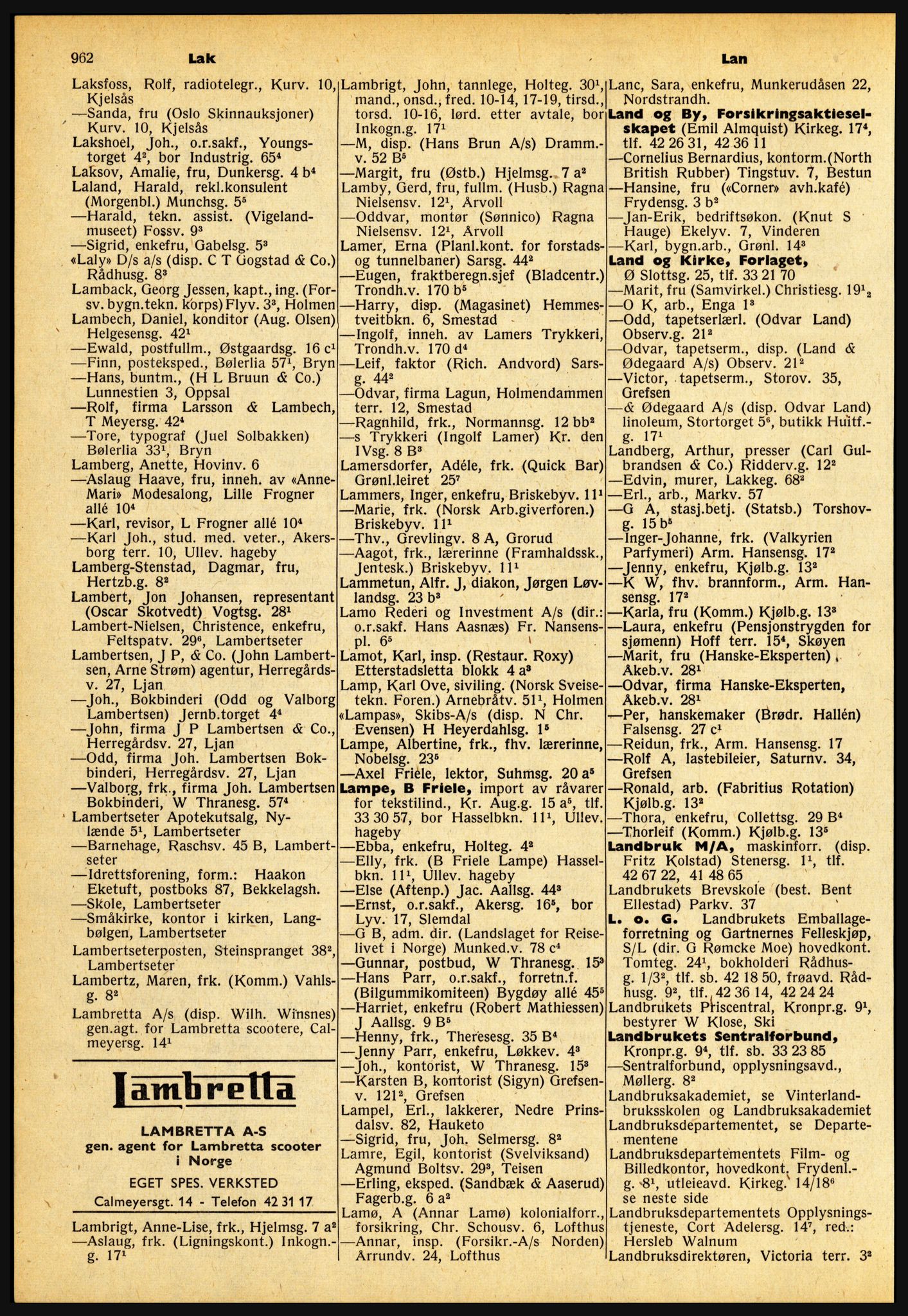 Kristiania/Oslo adressebok, PUBL/-, 1957-1958, p. 962