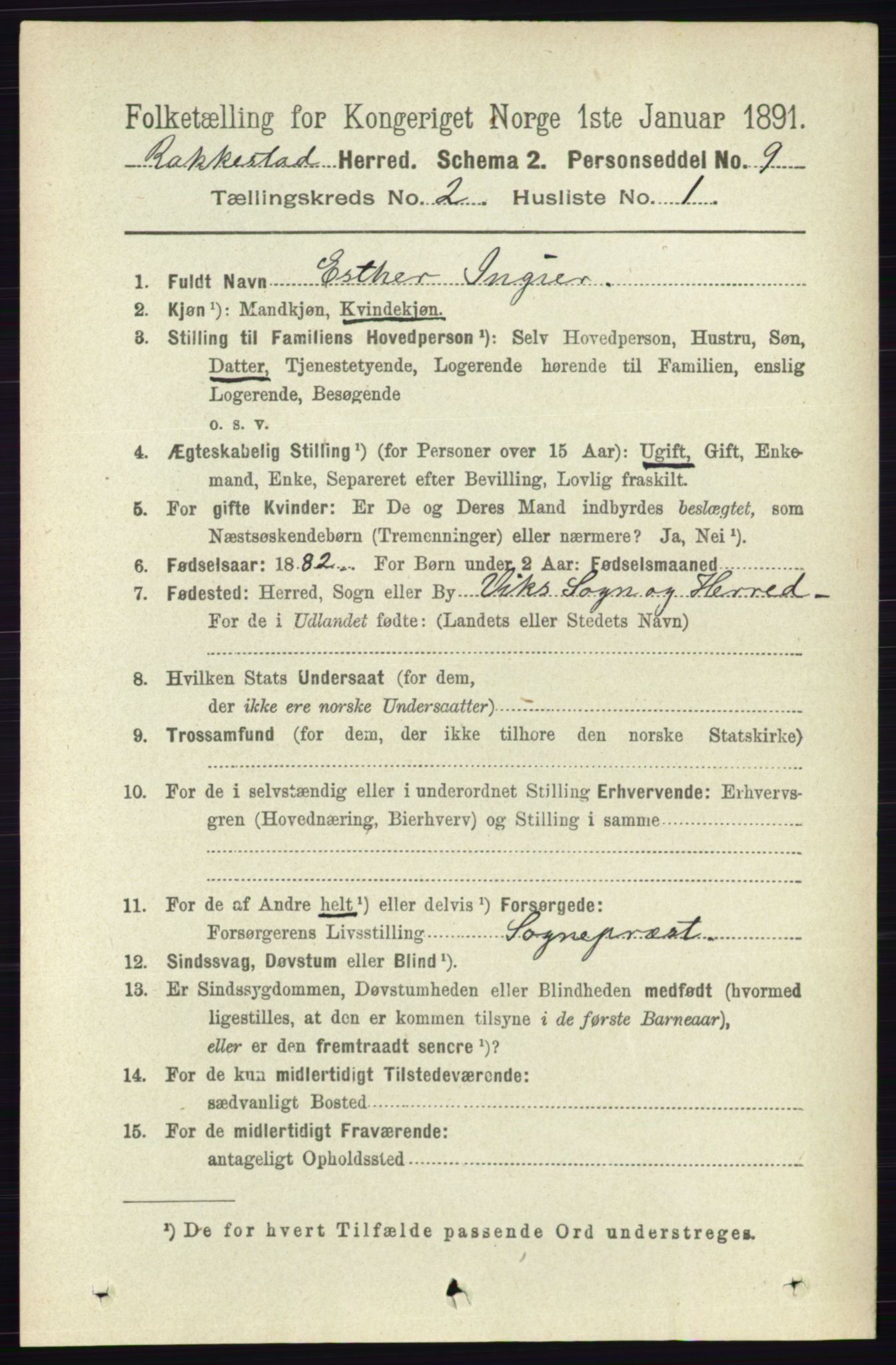RA, 1891 census for 0128 Rakkestad, 1891, p. 627
