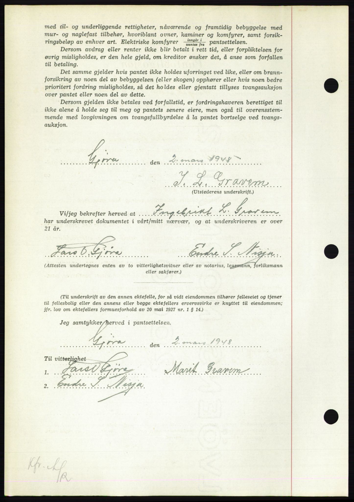 Nordmøre sorenskriveri, AV/SAT-A-4132/1/2/2Ca: Mortgage book no. B102, 1949-1949, Diary no: : 2186/1949