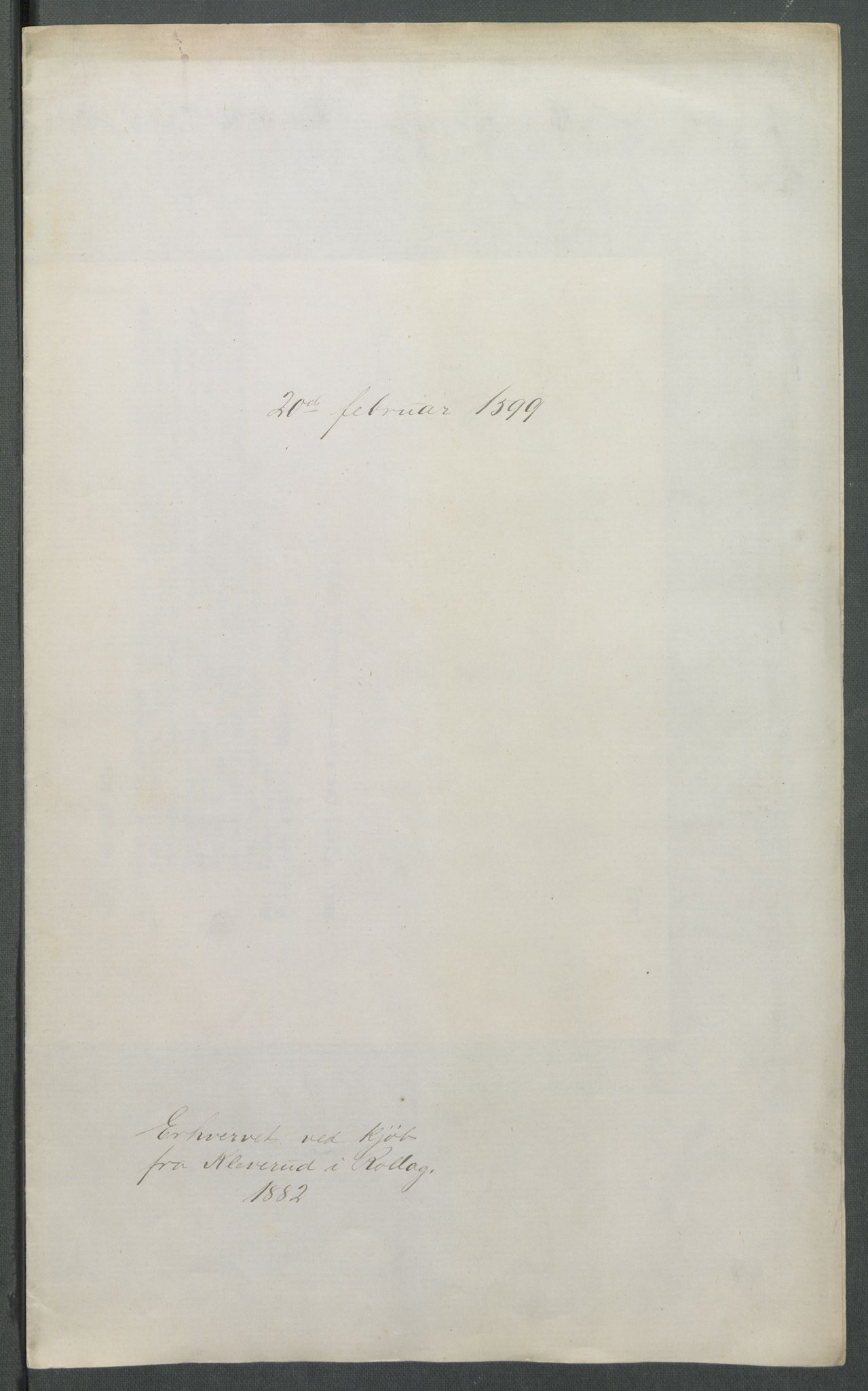 Riksarkivets diplomsamling, AV/RA-EA-5965/F02/L0107: Dokumenter, 1599, p. 19