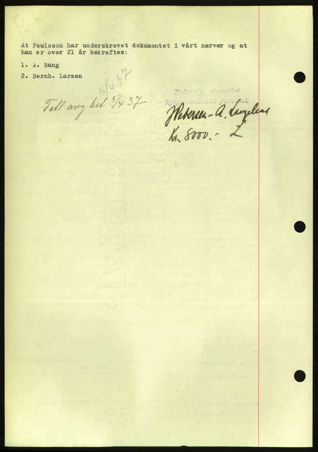 Stavanger byrett, AV/SAST-A-100455/002/G/Gb/L0012: Mortgage book no. A2, 1936-1937, Diary no: : 603/1937