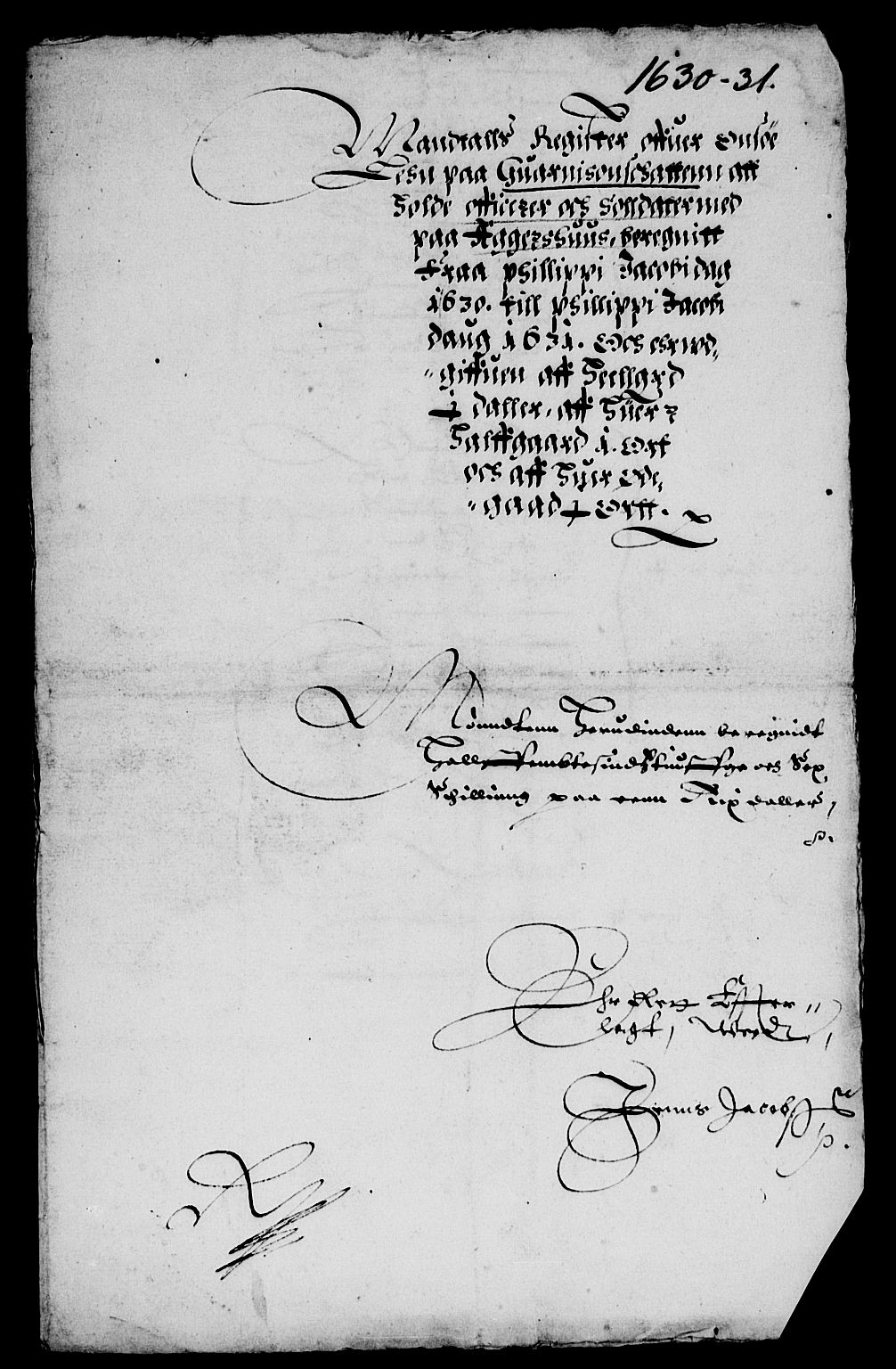 Rentekammeret inntil 1814, Reviderte regnskaper, Lensregnskaper, AV/RA-EA-5023/R/Rb/Rbe/L0001: Onsøy len, 1626-1639