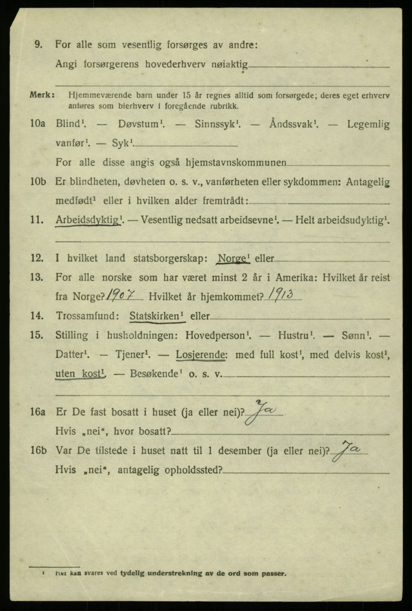 SAB, 1920 census for Hosanger, 1920, p. 5102