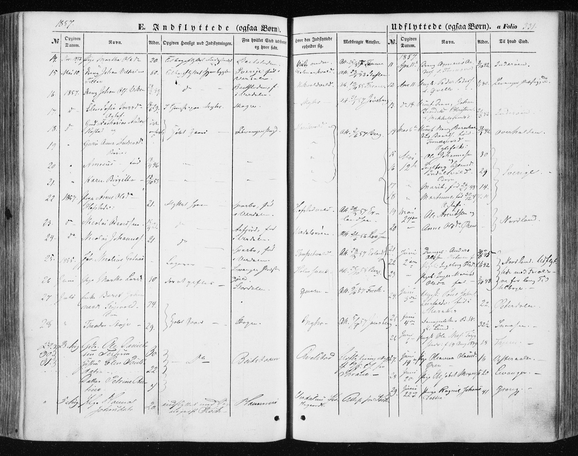 Ministerialprotokoller, klokkerbøker og fødselsregistre - Nord-Trøndelag, AV/SAT-A-1458/723/L0240: Parish register (official) no. 723A09, 1852-1860, p. 331