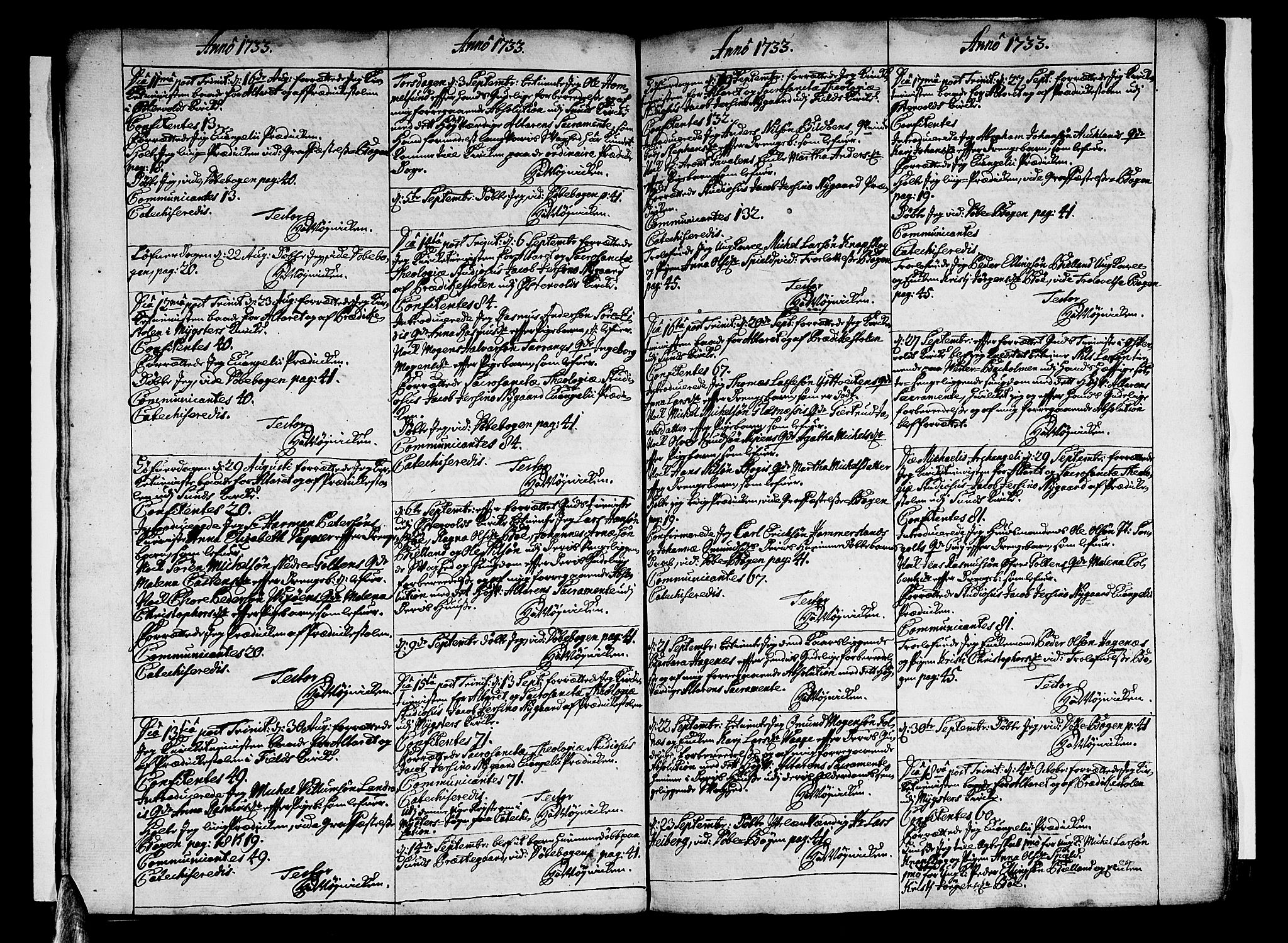 Sund sokneprestembete, AV/SAB-A-99930: Parish register (official) no. A 1, 1729-1740