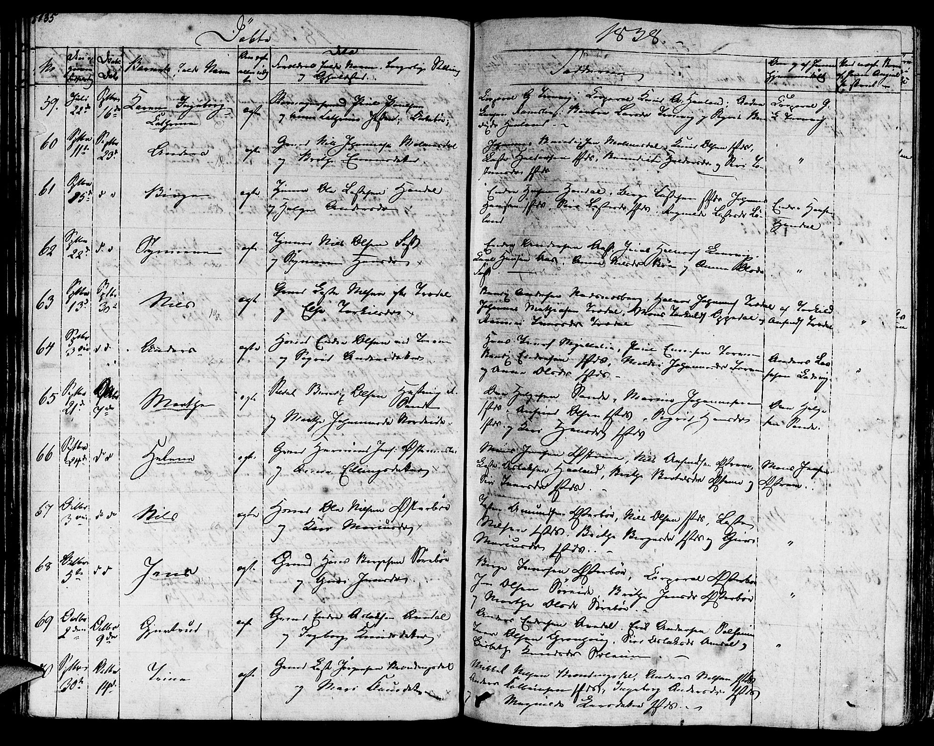 Lavik sokneprestembete, SAB/A-80901: Parish register (official) no. A 2I, 1821-1842, p. 135