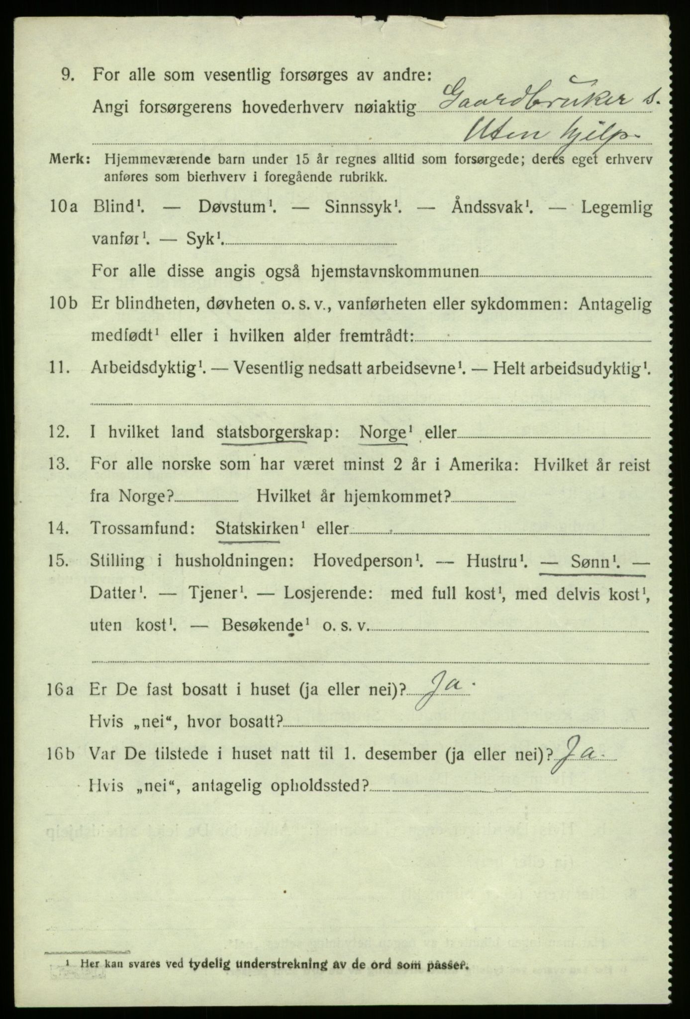 SAB, 1920 census for Fana, 1920, p. 20552