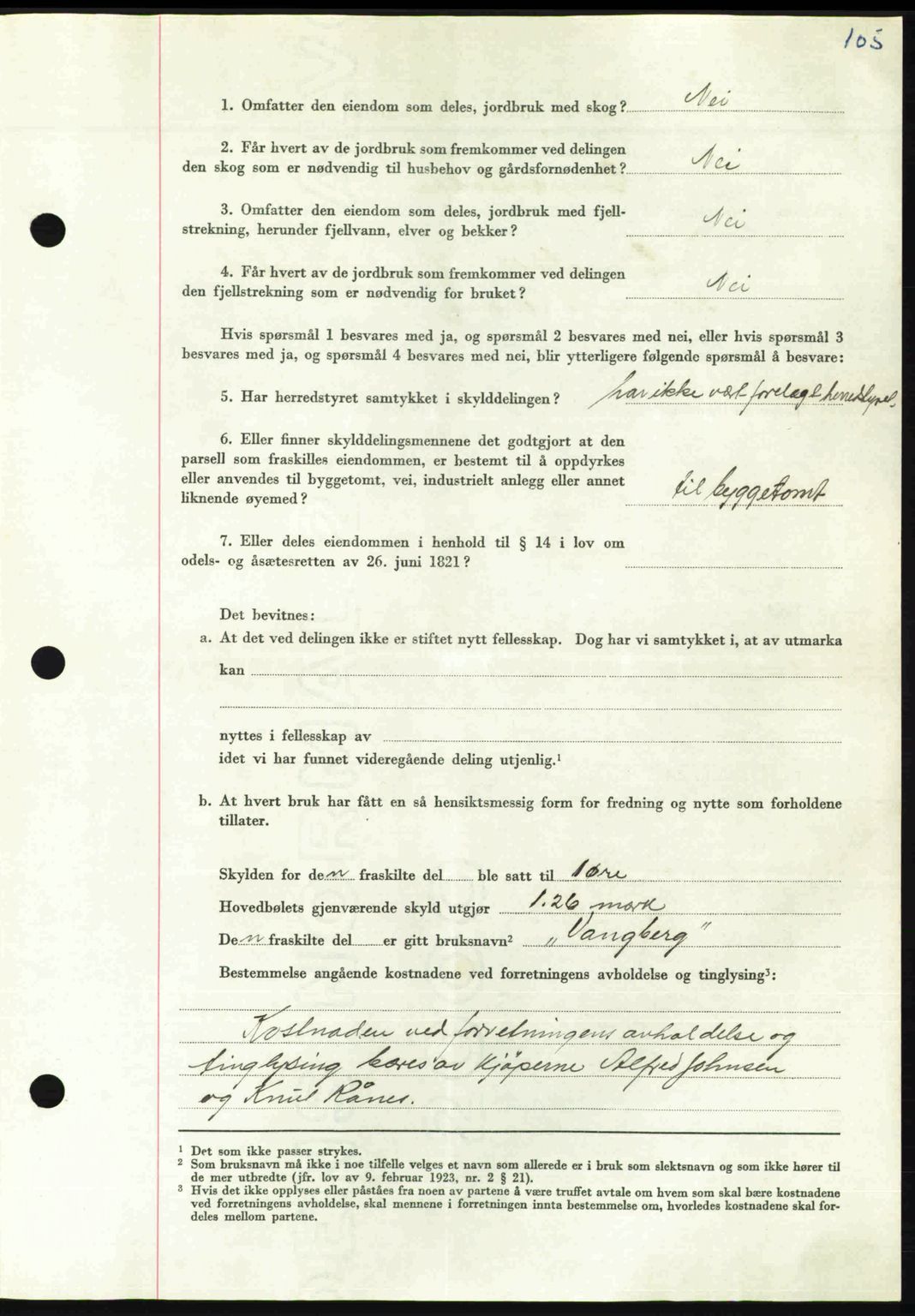 Nordmøre sorenskriveri, AV/SAT-A-4132/1/2/2Ca: Mortgage book no. A113, 1949-1950, Diary no: : 3267/1949