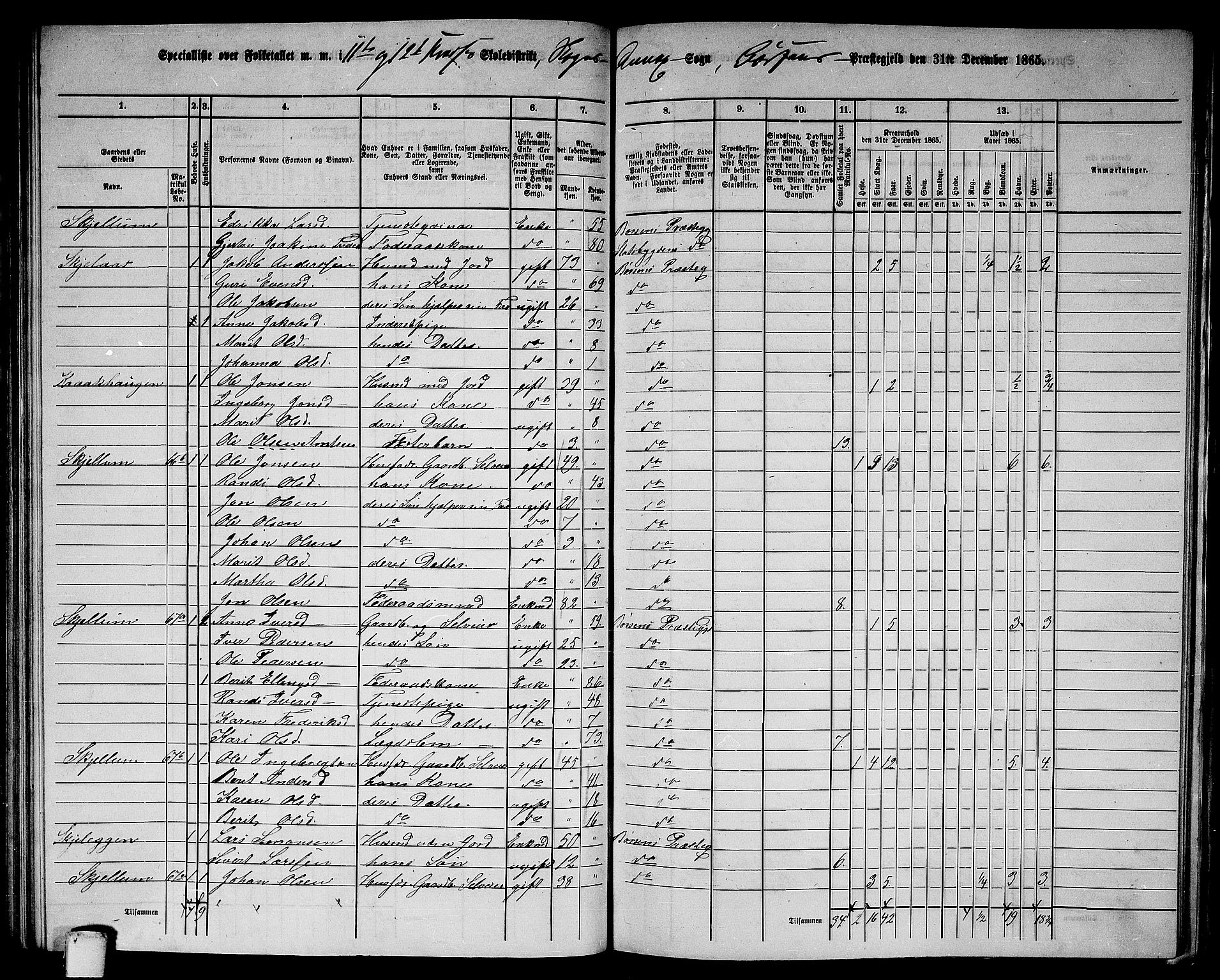 RA, 1865 census for Børsa, 1865, p. 132