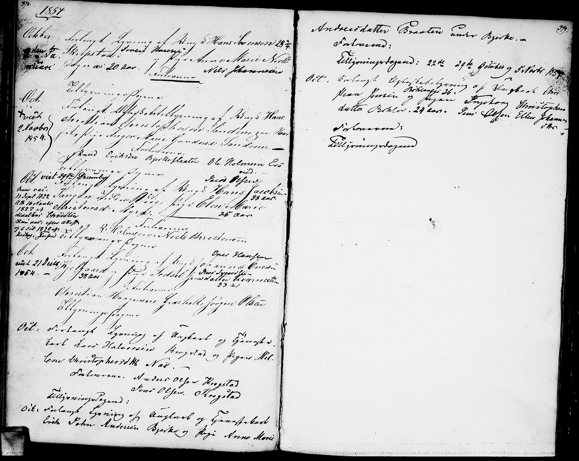 Enebakk prestekontor Kirkebøker, AV/SAO-A-10171c/F/Fa/L0004: Parish register (official) no. I 4, 1806-1854, p. 378-379