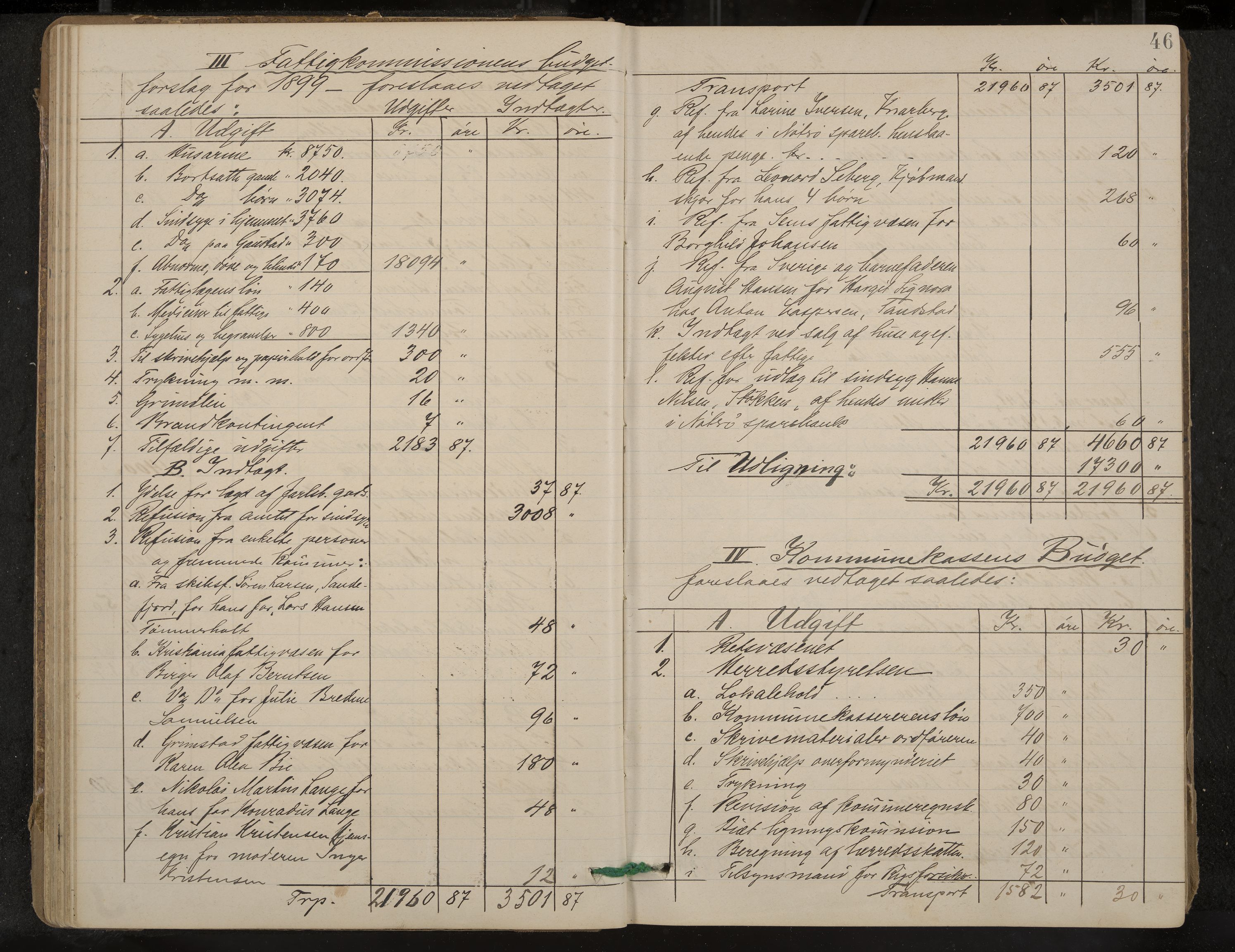 Nøtterøy formannskap og sentraladministrasjon, IKAK/0722021-1/A/Aa/L0005: Møtebok med register, 1896-1905, p. 46