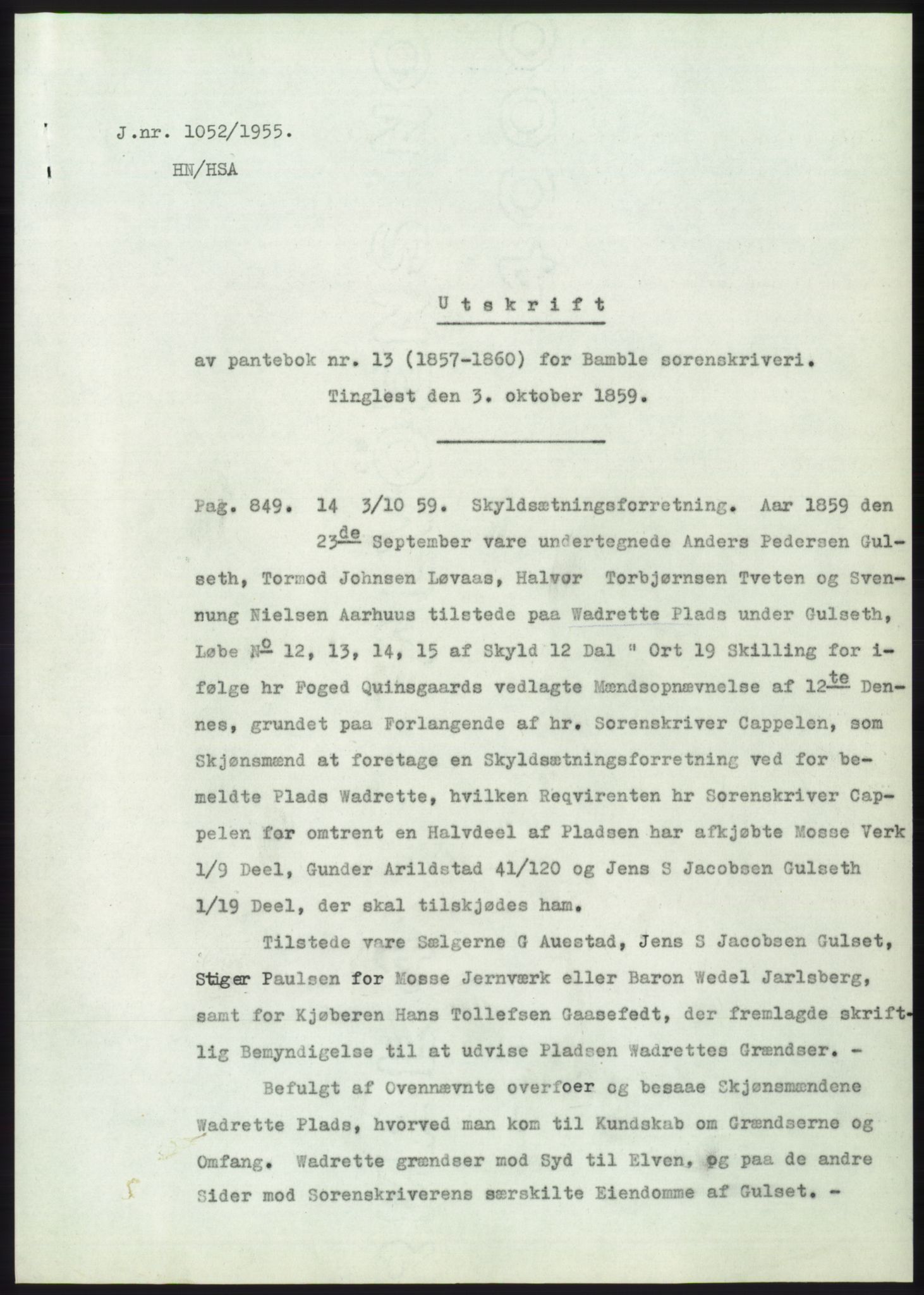 Statsarkivet i Kongsberg, SAKO/A-0001, 1955, p. 298
