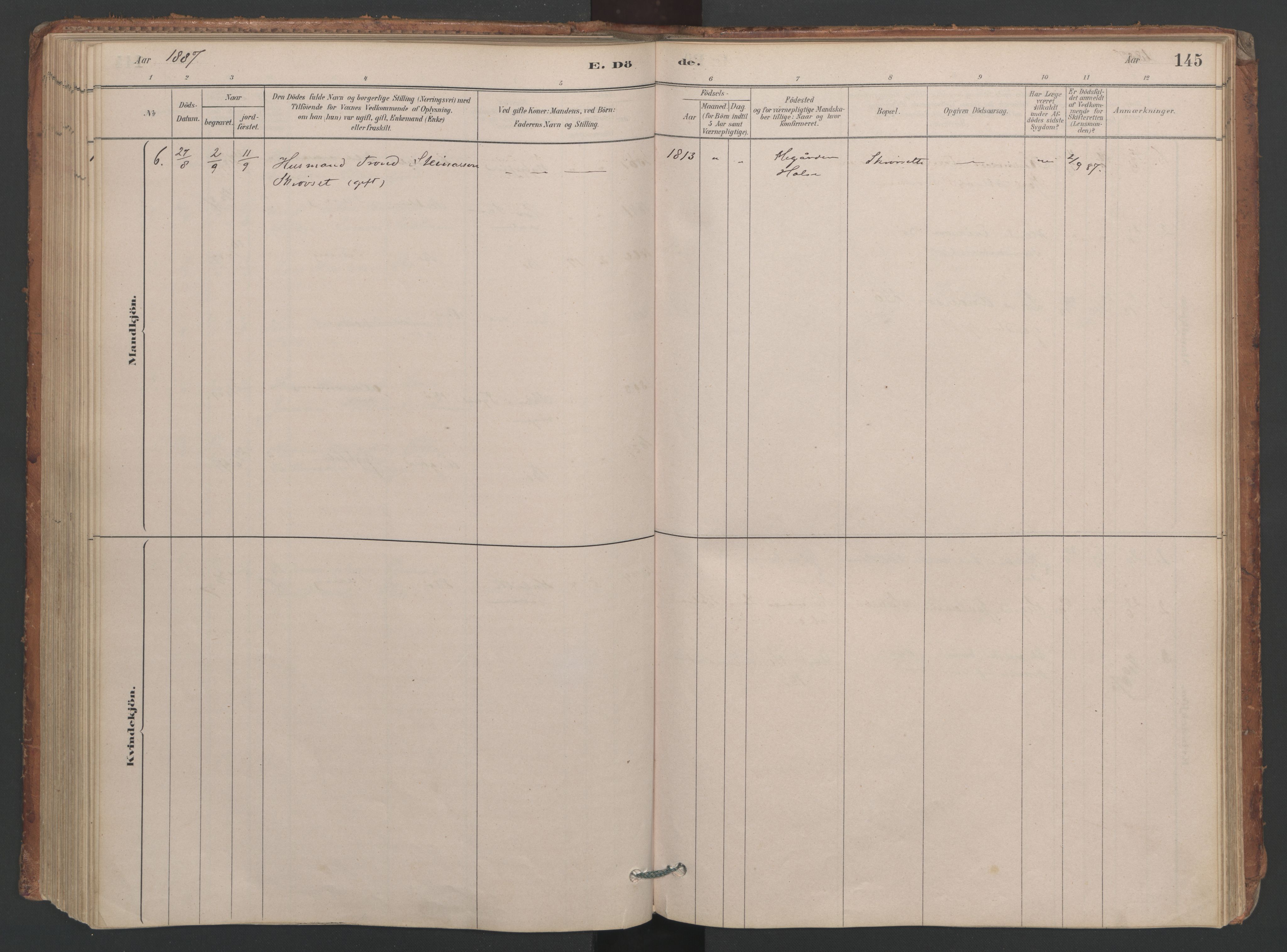 Ministerialprotokoller, klokkerbøker og fødselsregistre - Møre og Romsdal, AV/SAT-A-1454/594/L1036: Parish register (official) no. 594A02 (?), 1879-1910, p. 145