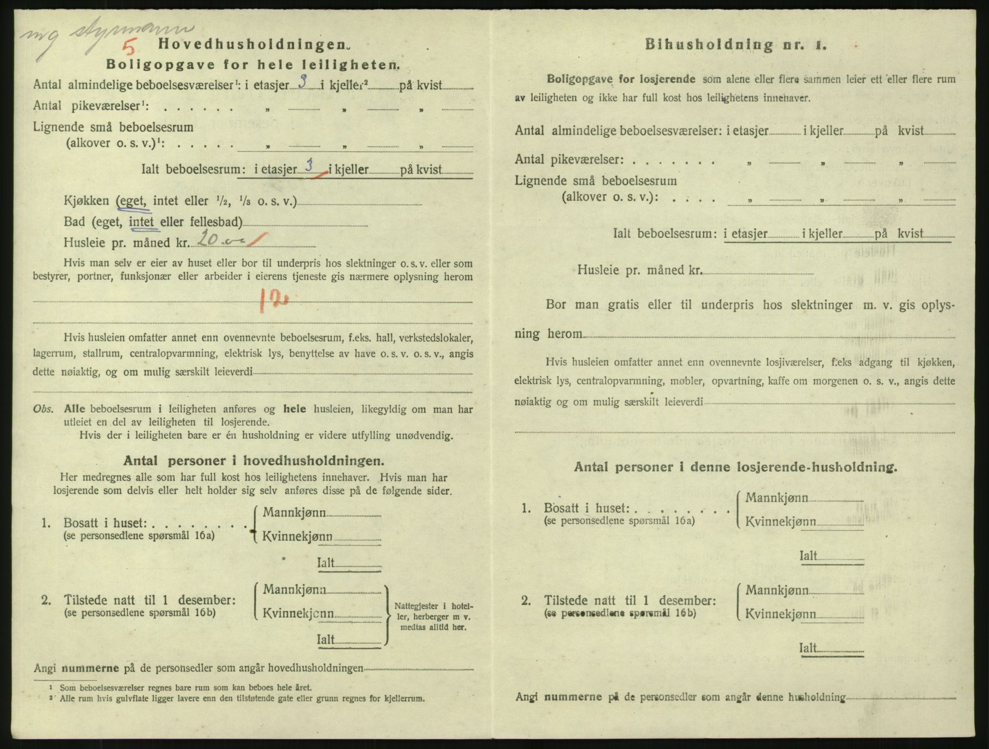 SAK, 1920 census for Tvedestrand, 1920, p. 1336