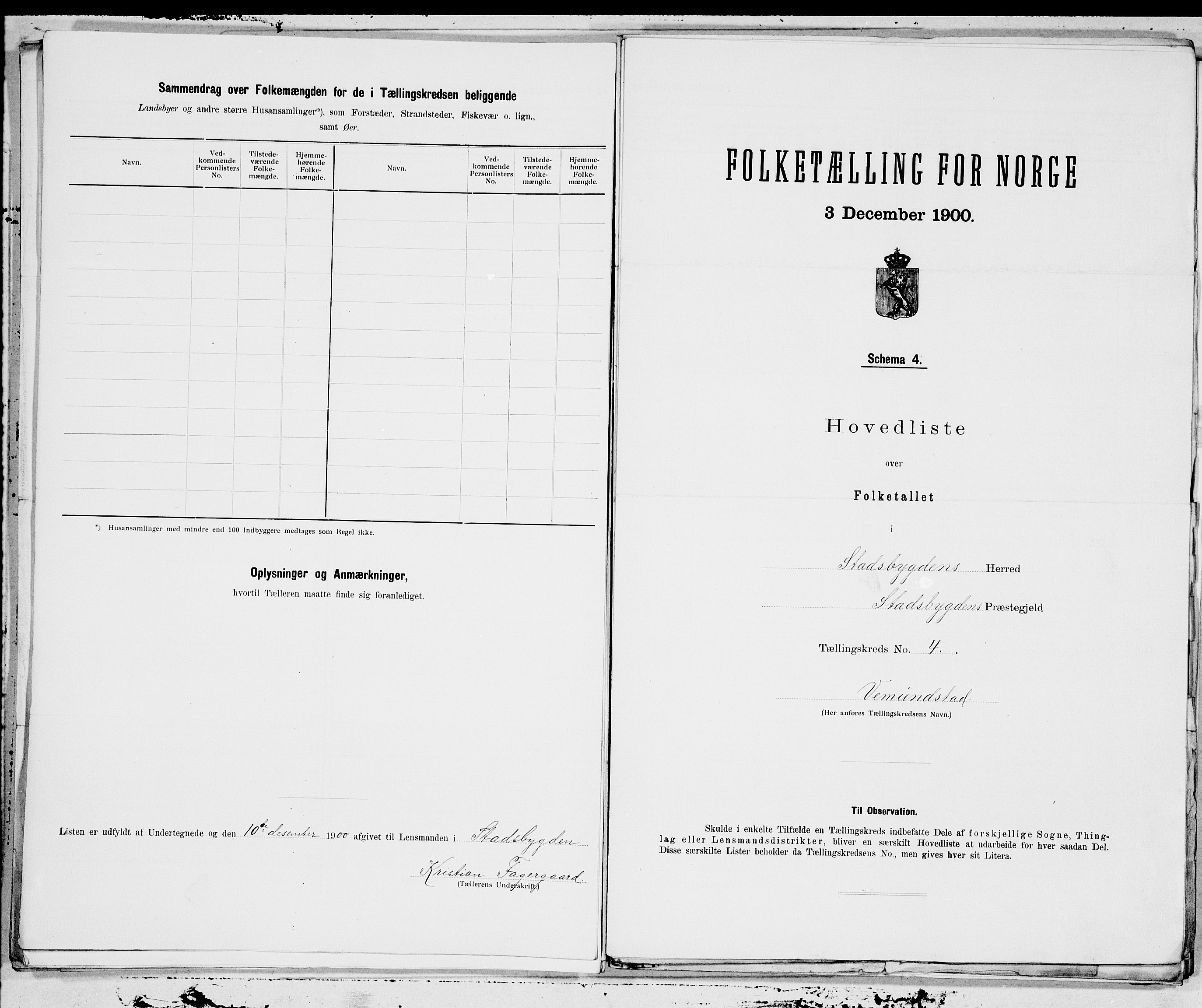 SAT, 1900 census for Stadsbygd, 1900, p. 10