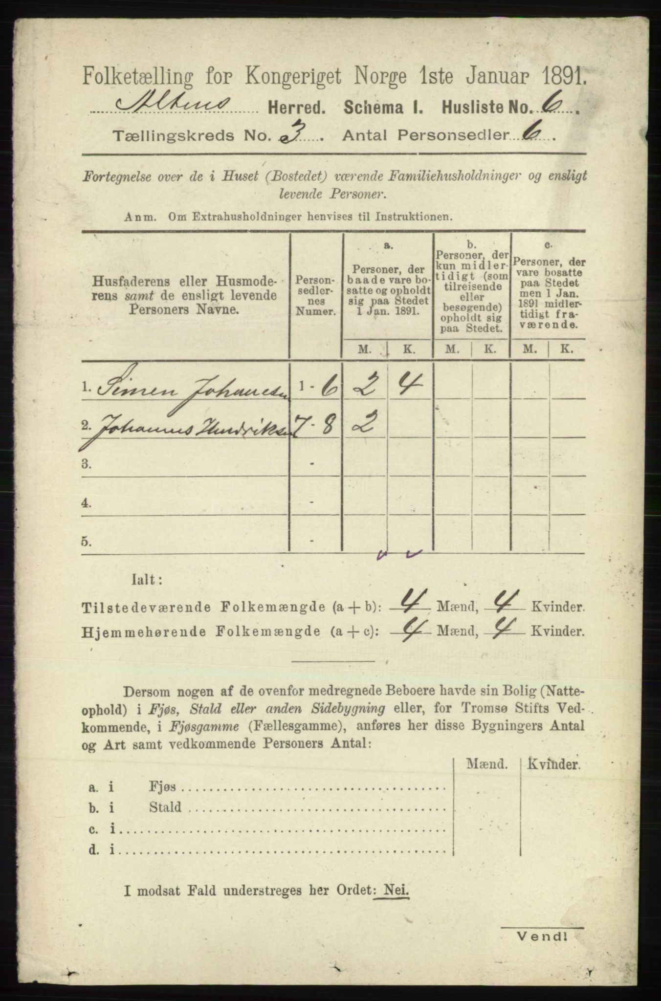 RA, 1891 census for 2012 Alta, 1891, p. 768