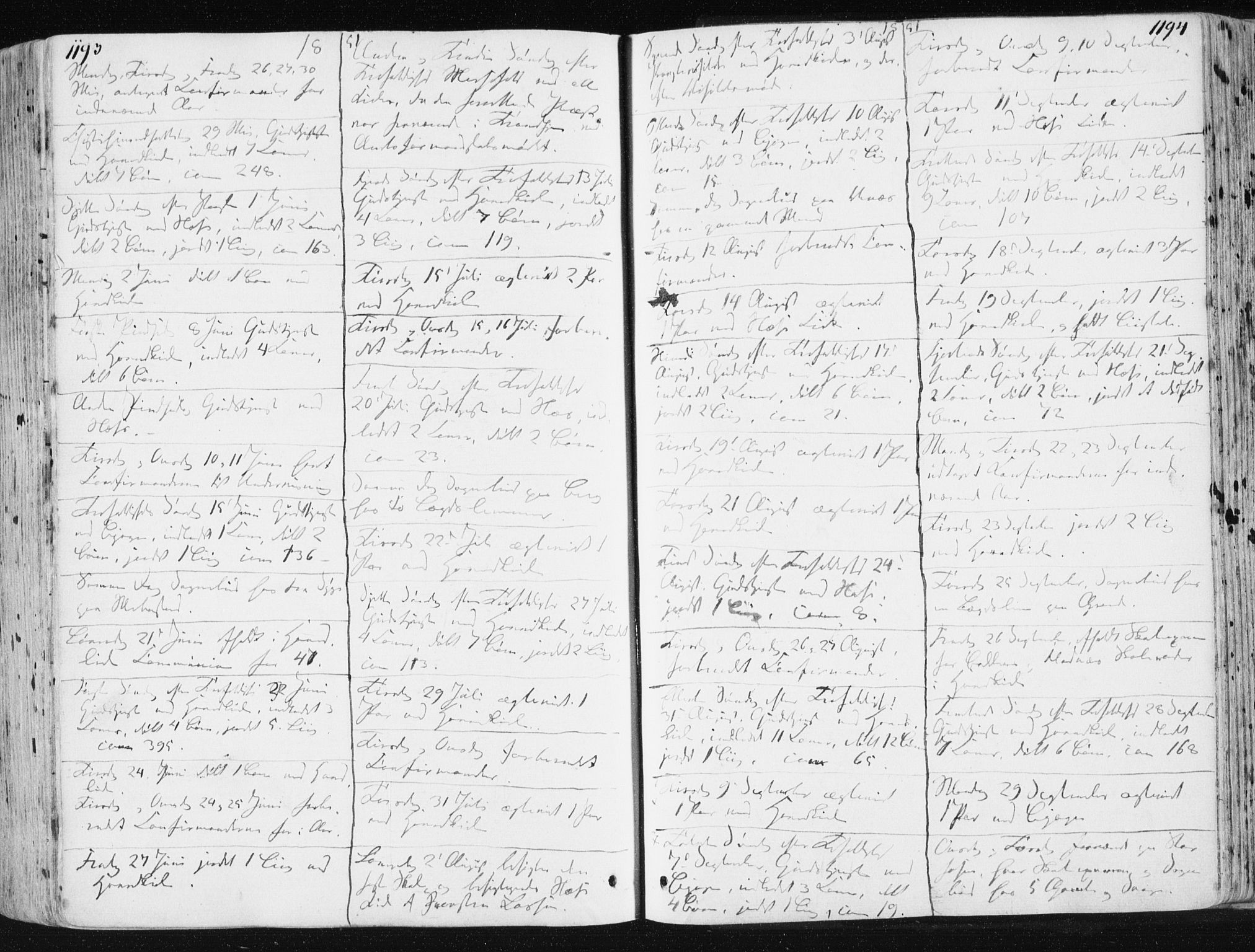 Ministerialprotokoller, klokkerbøker og fødselsregistre - Sør-Trøndelag, SAT/A-1456/659/L0736: Parish register (official) no. 659A06, 1842-1856, p. 1193-1194