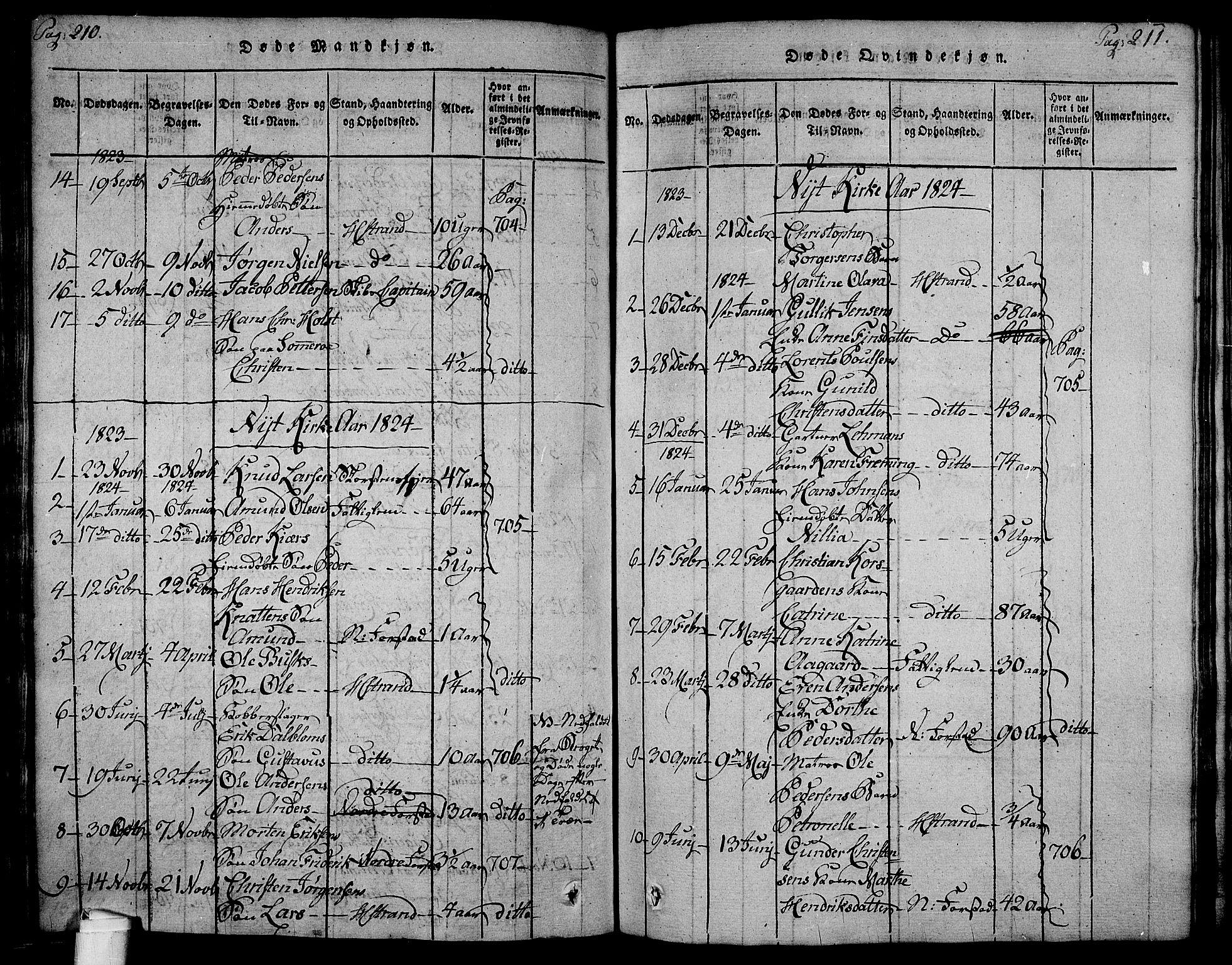 Holmestrand kirkebøker, AV/SAKO-A-346/F/Fa/L0001: Parish register (official) no. 1, 1814-1840, p. 210-211