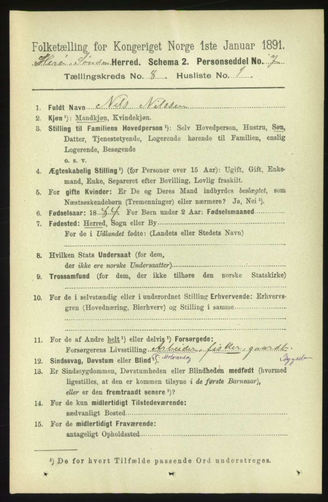 RA, 1891 census for 1515 Herøy, 1891, p. 3260