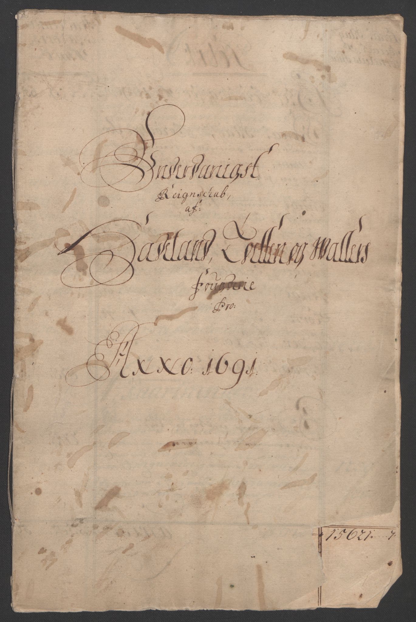 Rentekammeret inntil 1814, Reviderte regnskaper, Fogderegnskap, RA/EA-4092/R18/L1290: Fogderegnskap Hadeland, Toten og Valdres, 1691, p. 3
