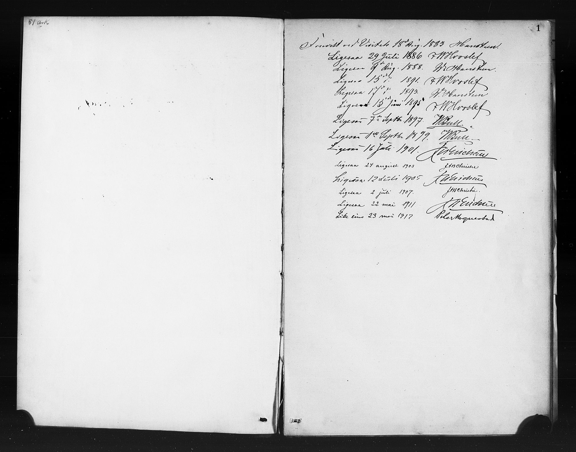 Odda Sokneprestembete, SAB/A-77201/H/Haa: Parish register (official) no. A 1, 1883-1919, p. 1