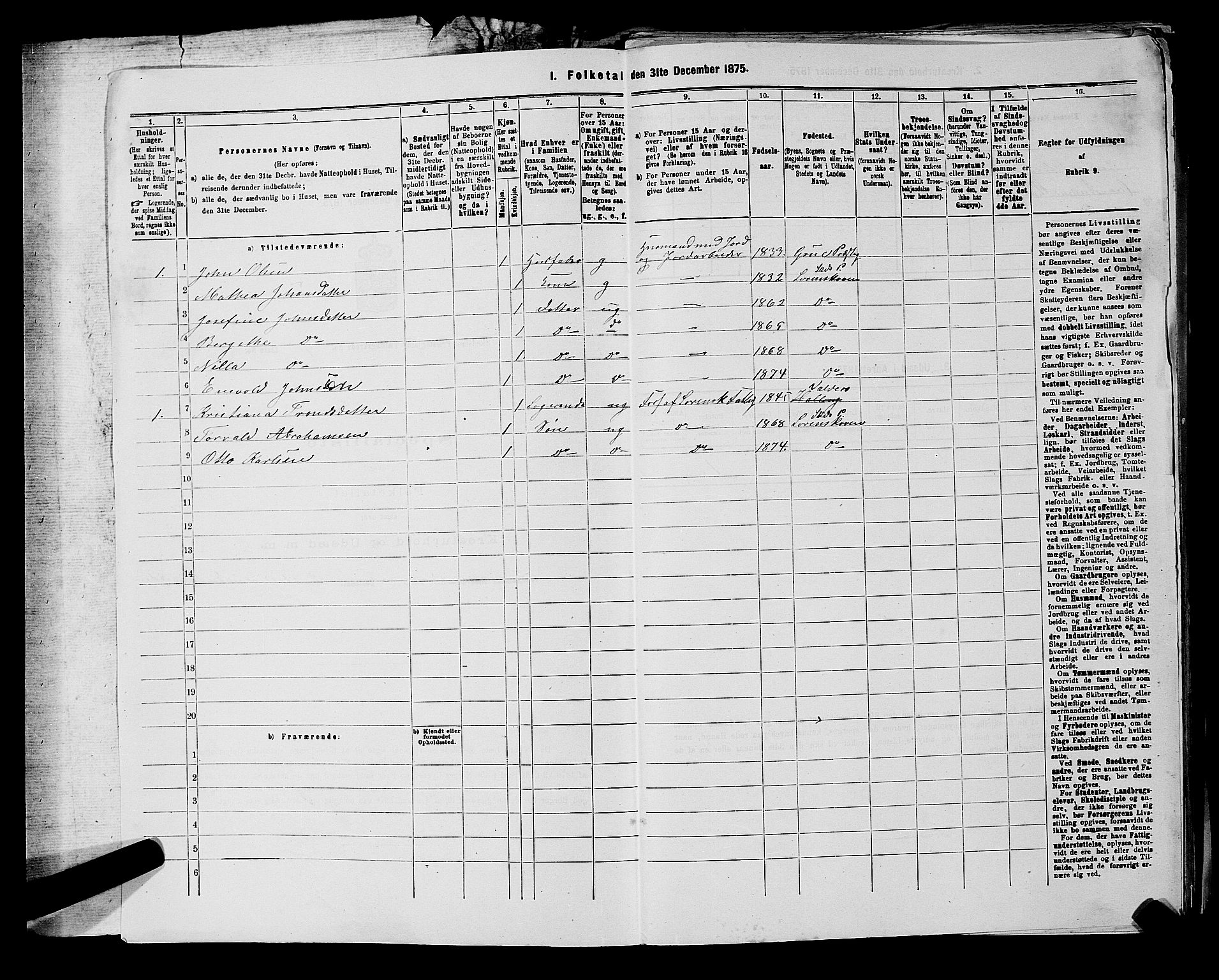 RA, 1875 census for 0231P Skedsmo, 1875, p. 1322