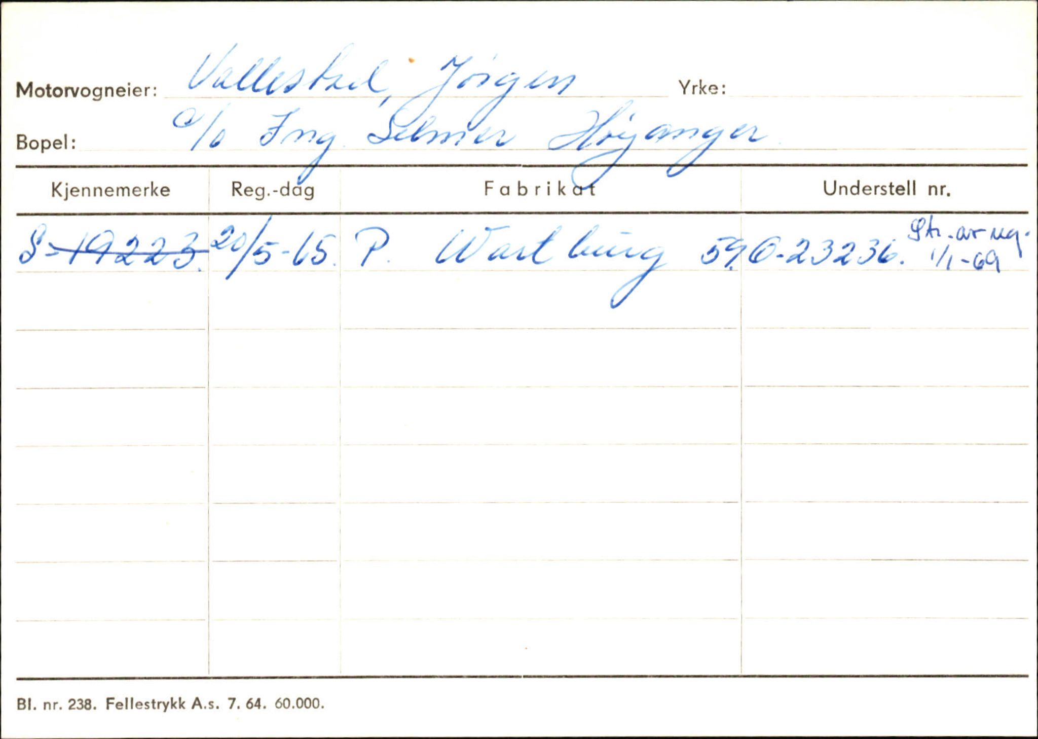 Statens vegvesen, Sogn og Fjordane vegkontor, SAB/A-5301/4/F/L0131: Eigarregister Høyanger P-Å. Stryn S-Å, 1945-1975, p. 756