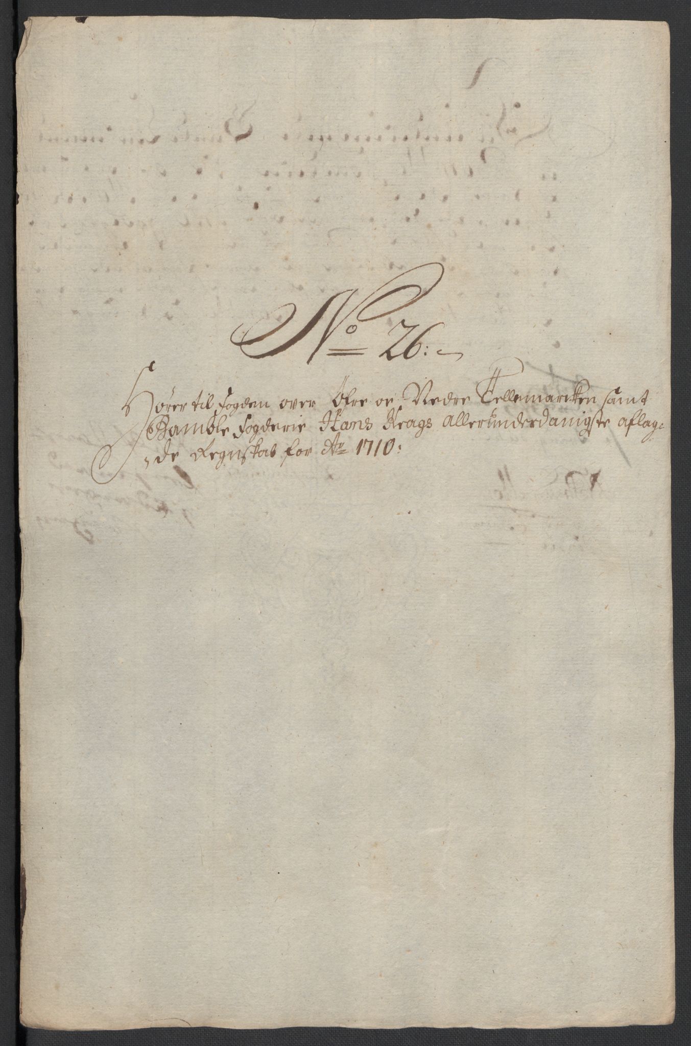 Rentekammeret inntil 1814, Reviderte regnskaper, Fogderegnskap, AV/RA-EA-4092/R36/L2119: Fogderegnskap Øvre og Nedre Telemark og Bamble, 1710, p. 148