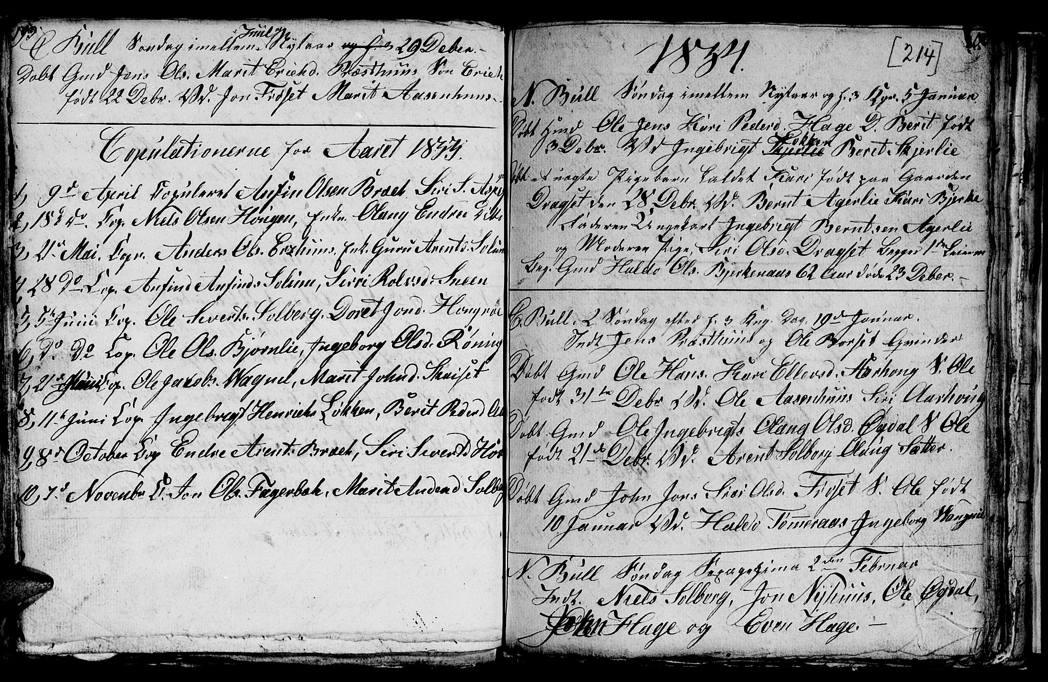 Ministerialprotokoller, klokkerbøker og fødselsregistre - Sør-Trøndelag, SAT/A-1456/689/L1042: Parish register (copy) no. 689C01, 1812-1841, p. 213-214