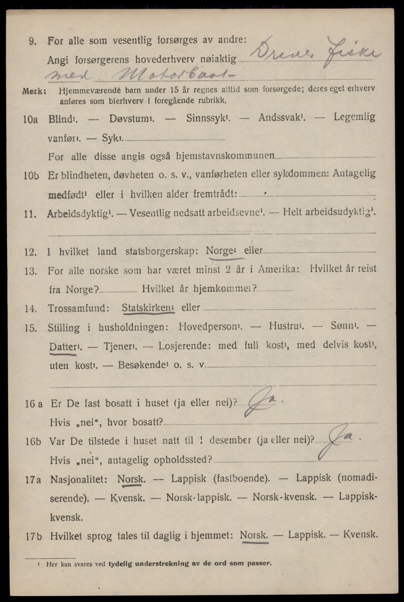 SAT, 1920 census for Buksnes, 1920, p. 5978