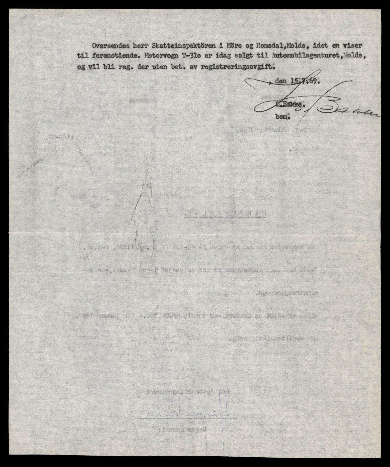 Møre og Romsdal vegkontor - Ålesund trafikkstasjon, AV/SAT-A-4099/F/Fe/L0003: Registreringskort for kjøretøy T 232 - T 340, 1927-1998, p. 2223