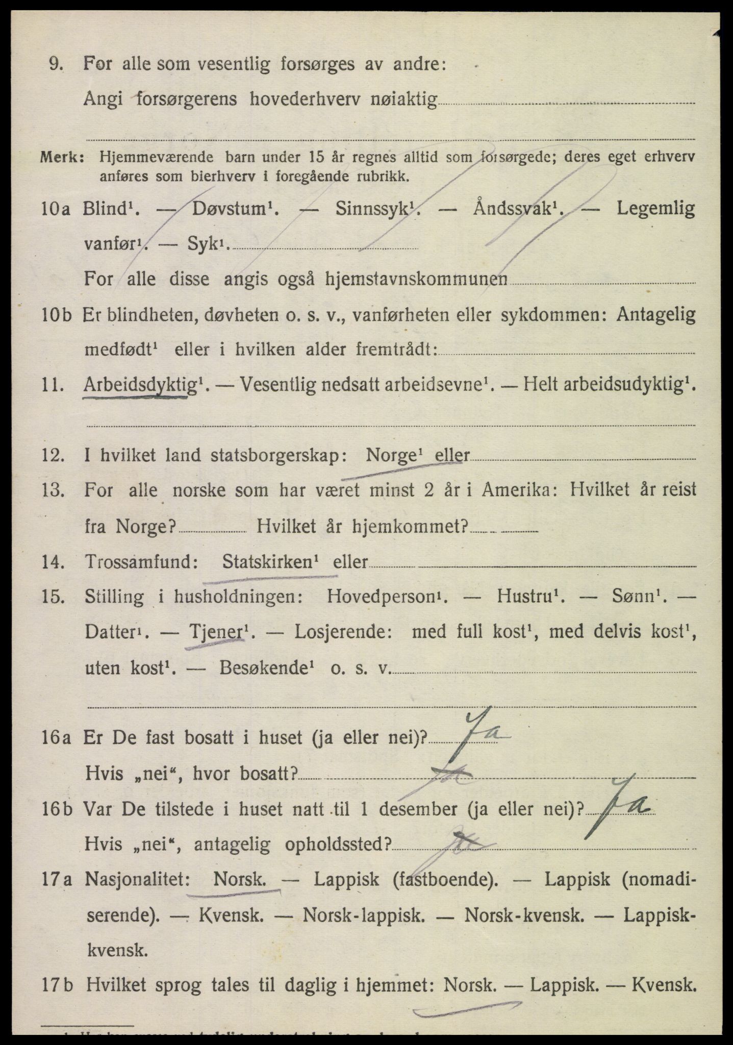 SAT, 1920 census for Sparbu, 1920, p. 1924