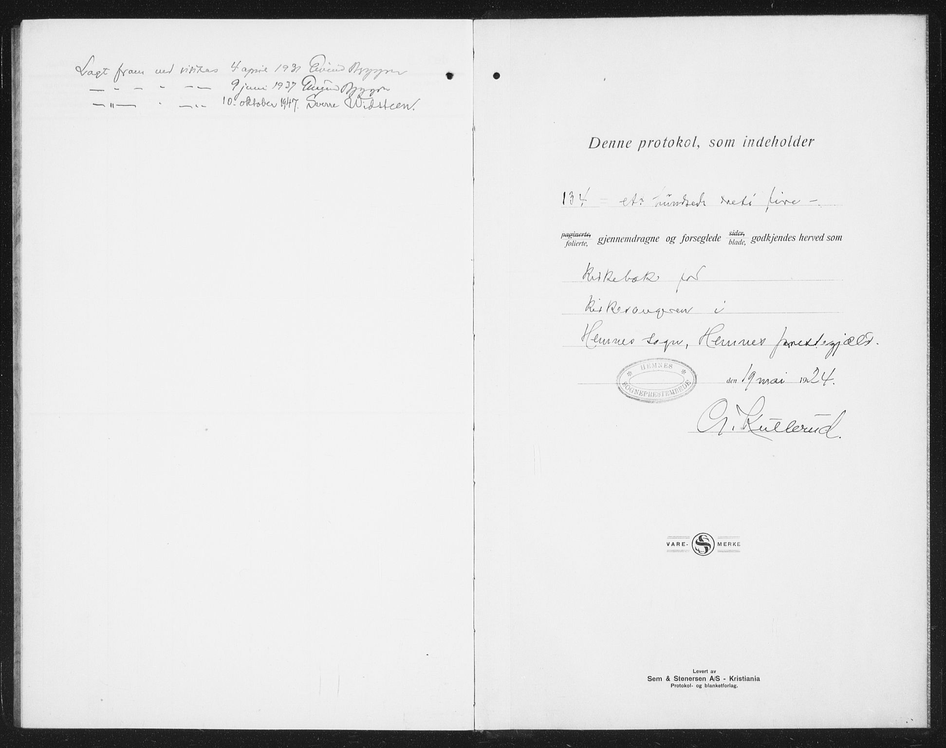 Ministerialprotokoller, klokkerbøker og fødselsregistre - Nordland, SAT/A-1459/825/L0372: Parish register (copy) no. 825C09, 1923-1940