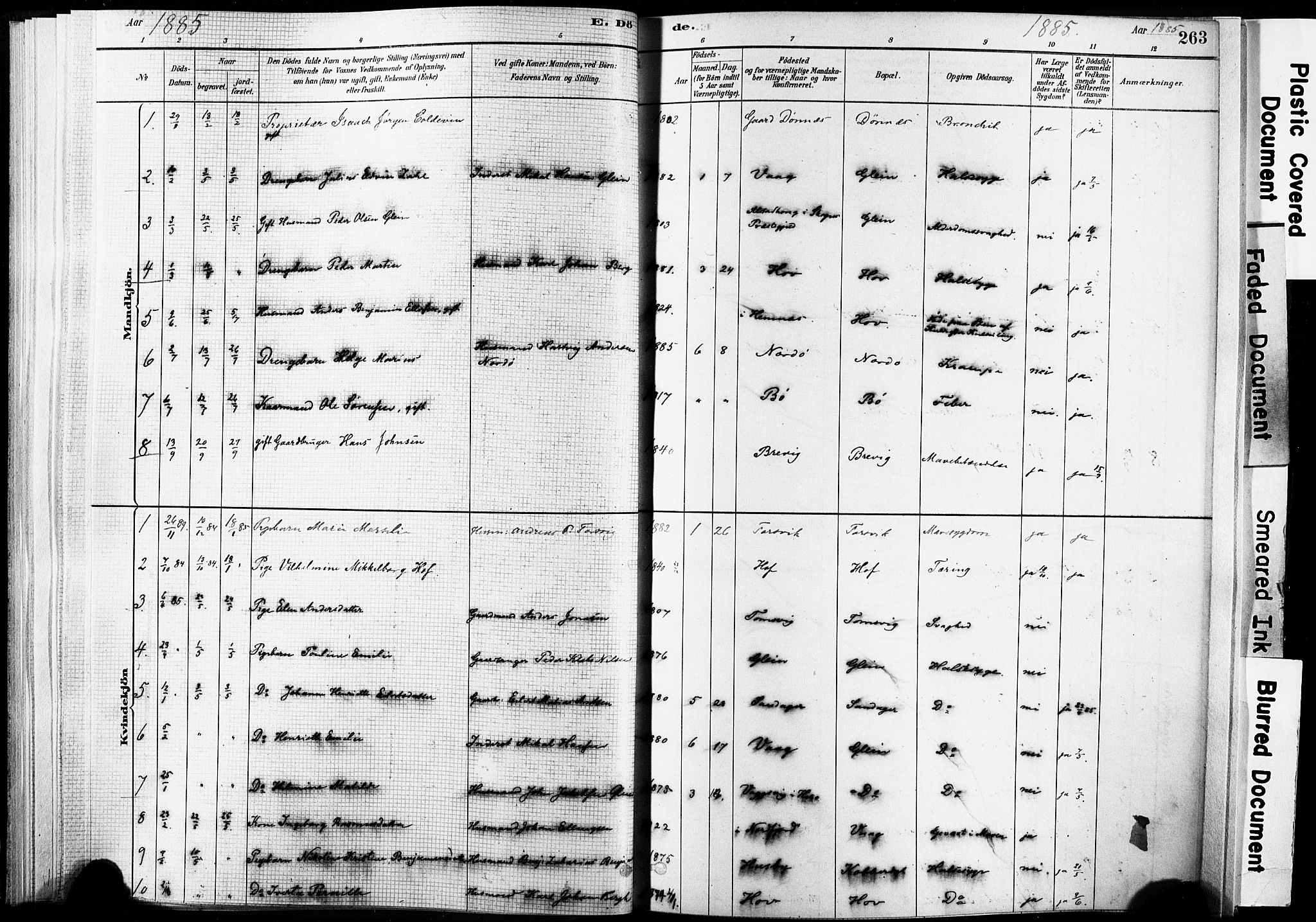 Ministerialprotokoller, klokkerbøker og fødselsregistre - Nordland, AV/SAT-A-1459/835/L0526: Parish register (official) no. 835A03II, 1881-1910, p. 263