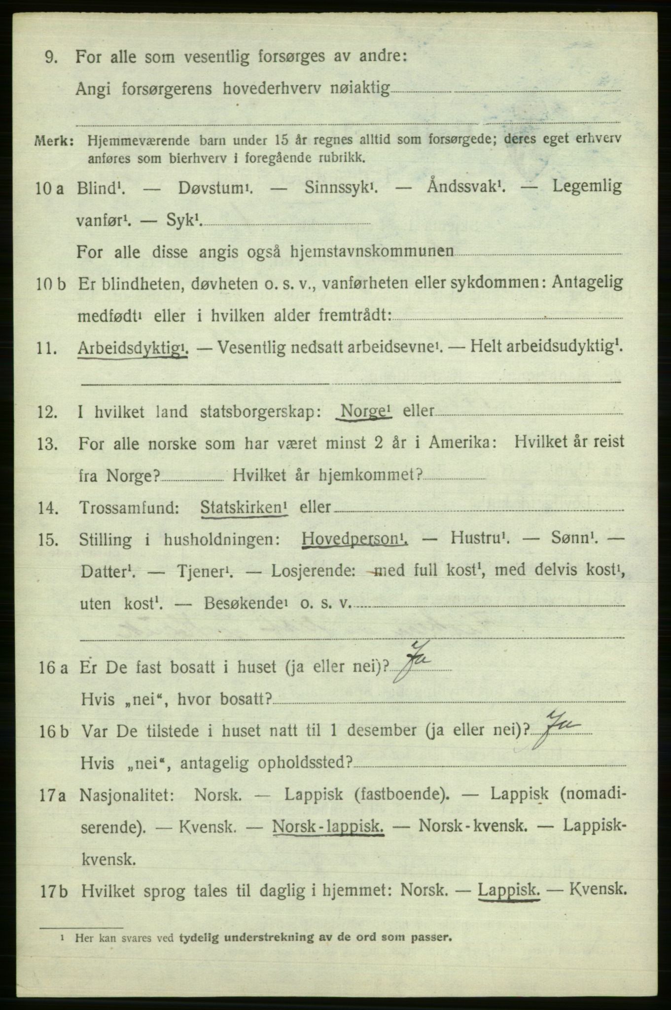 SATØ, 1920 census for Nesseby, 1920, p. 518