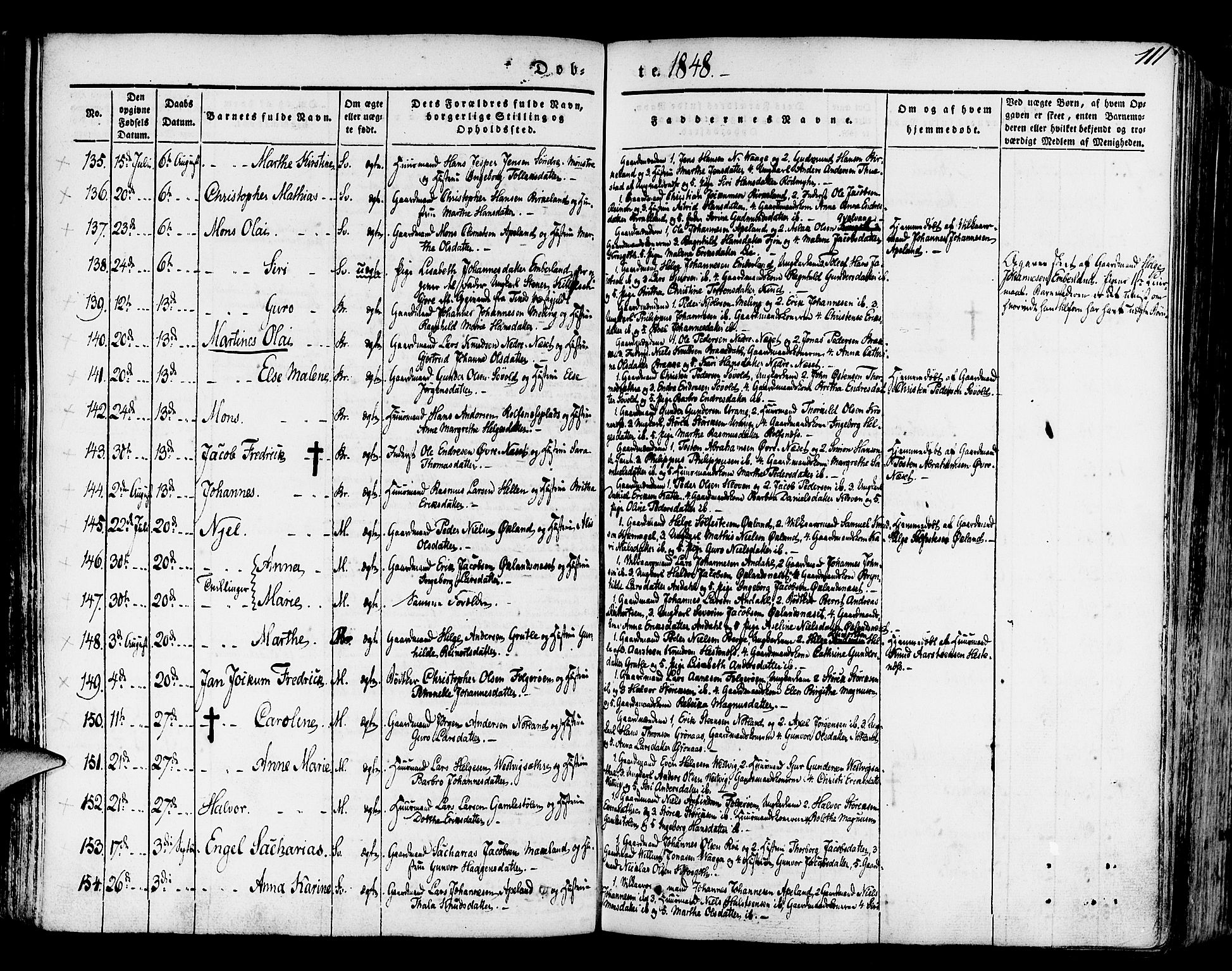 Finnås sokneprestembete, SAB/A-99925/H/Ha/Haa/Haaa/L0006: Parish register (official) no. A 6, 1836-1850, p. 111