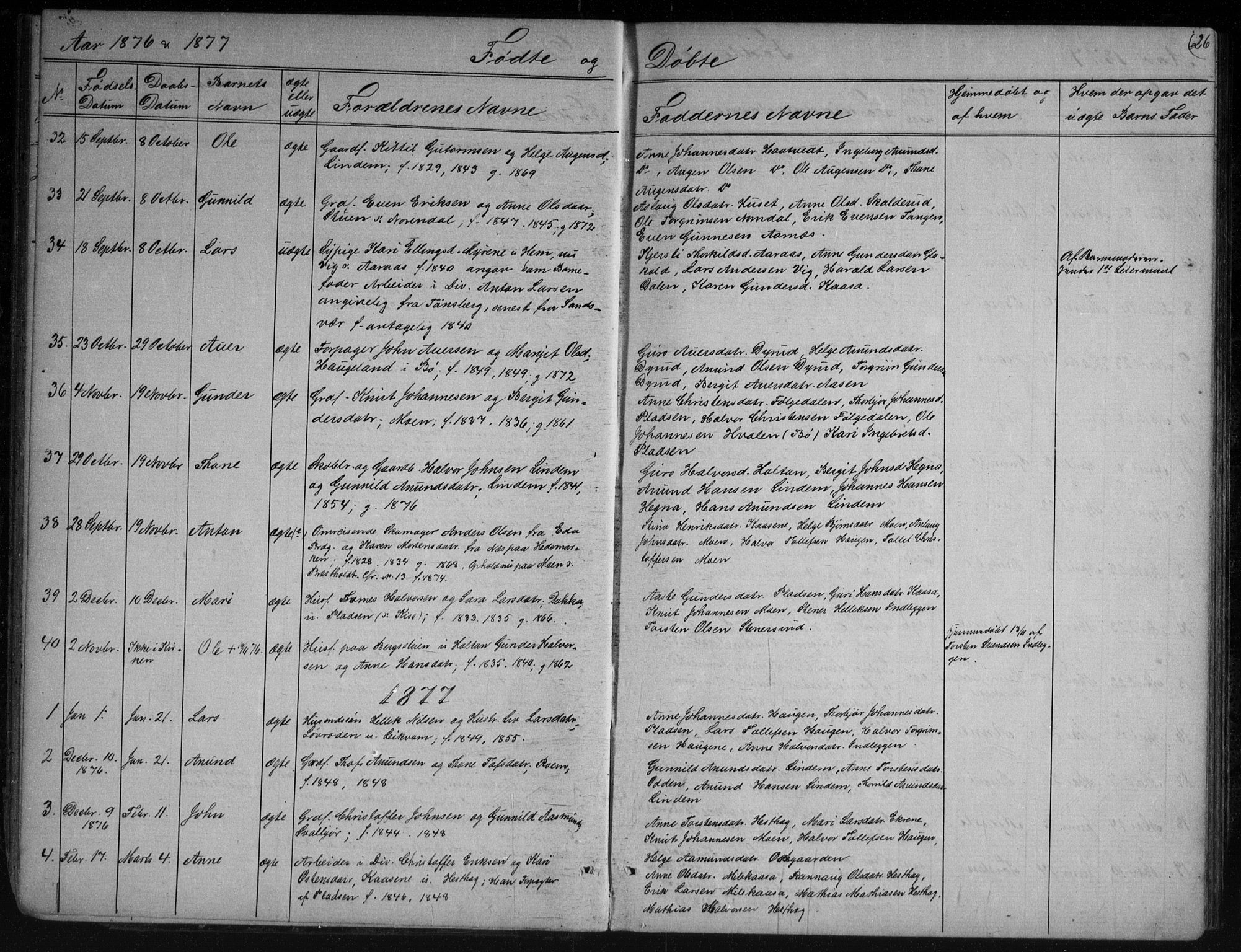 Sauherad kirkebøker, AV/SAKO-A-298/G/Gb/L0002: Parish register (copy) no. II 2, 1866-1897, p. 26