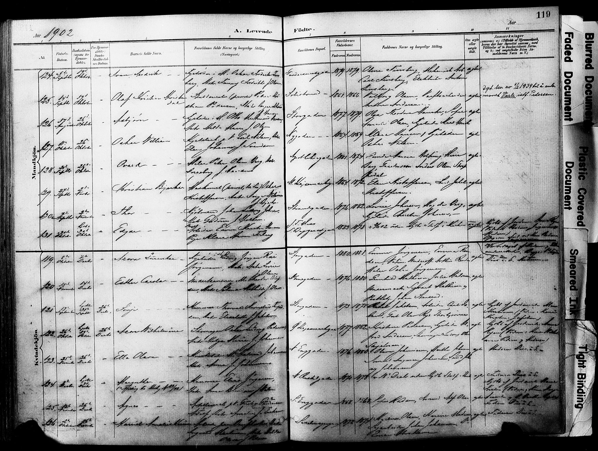 Horten kirkebøker, AV/SAKO-A-348/F/Fa/L0005: Parish register (official) no. 5, 1896-1904, p. 119