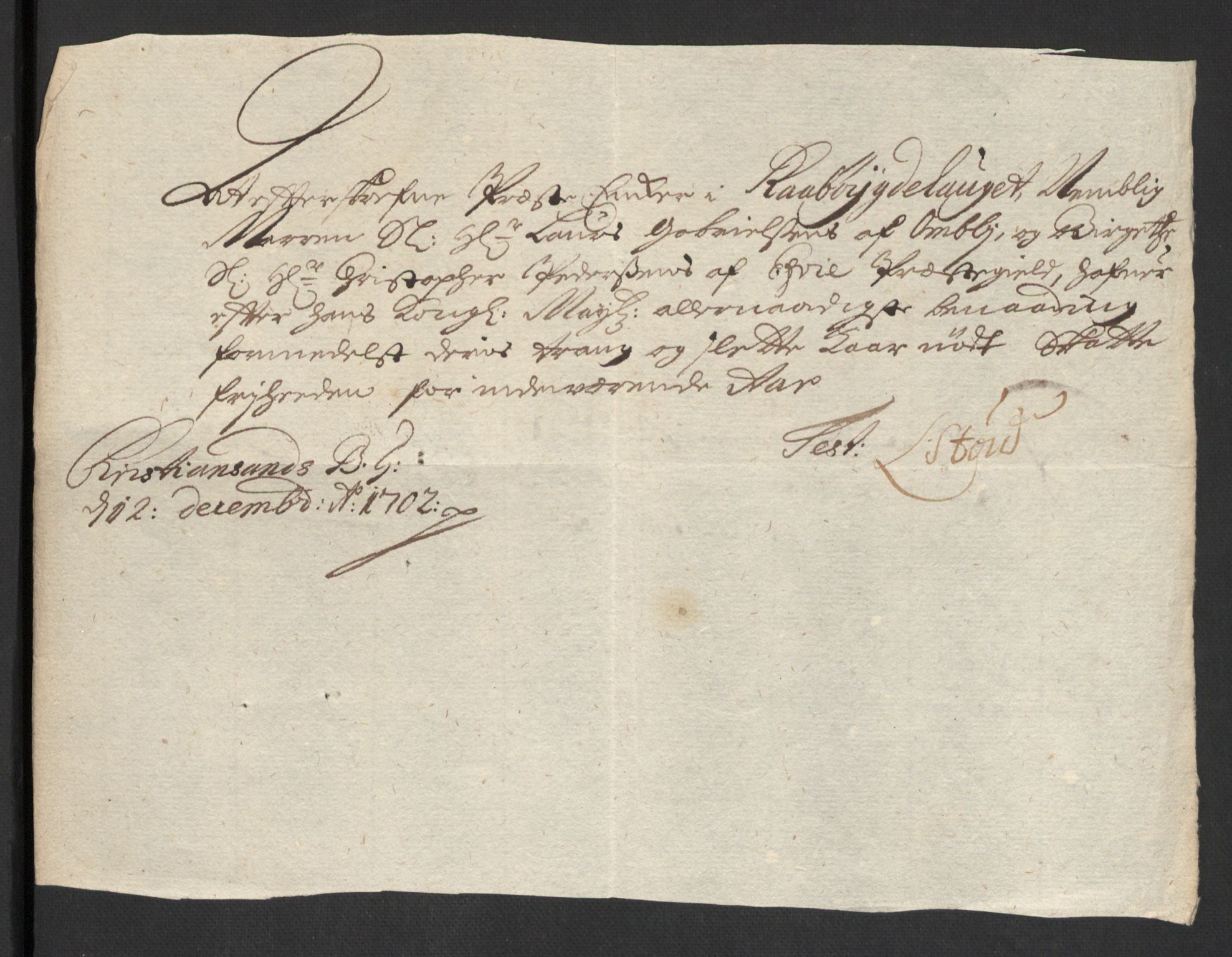 Rentekammeret inntil 1814, Reviderte regnskaper, Fogderegnskap, AV/RA-EA-4092/R40/L2446: Fogderegnskap Råbyggelag, 1700-1702, p. 316